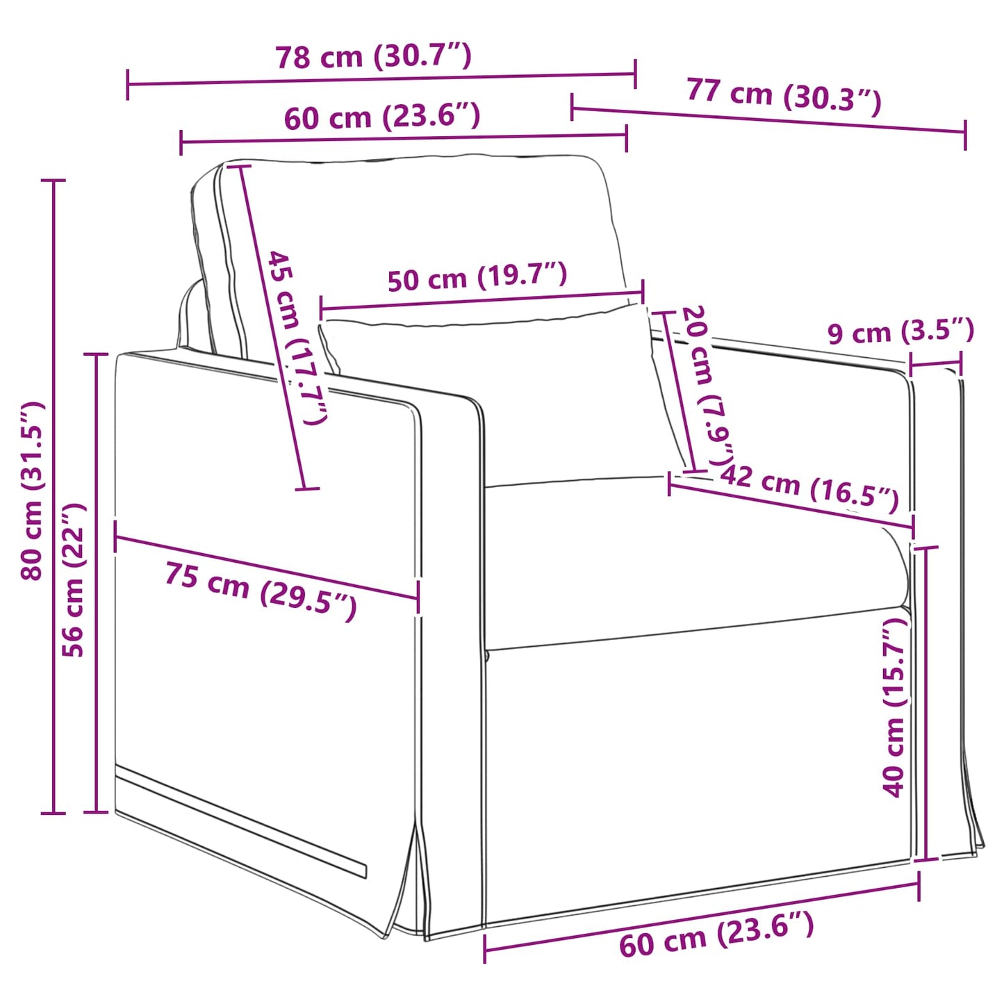 Sofa Set 2 pcs Creme 198 x 78 x 80 cm Stoff