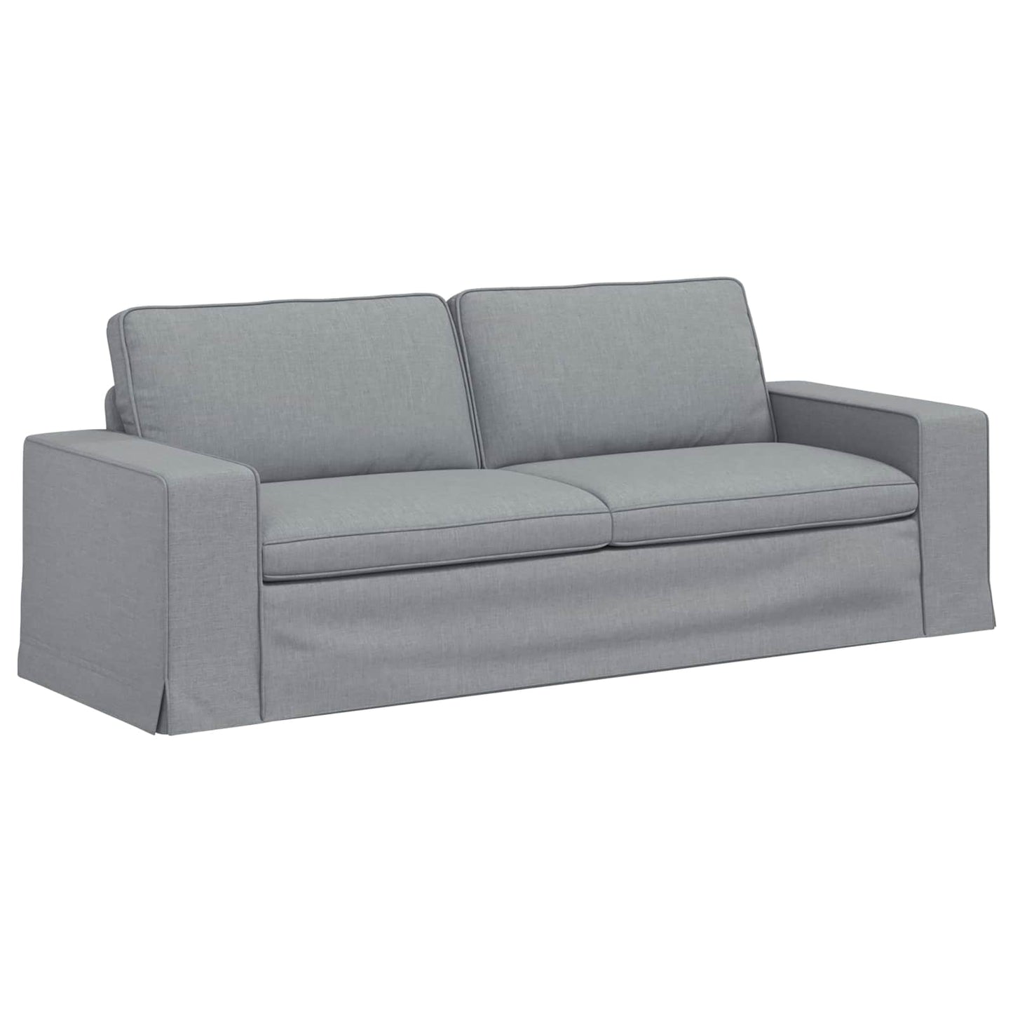 Sofa Set 2 pcs Hellgrau 222 x 80 x 82 cm Stoff