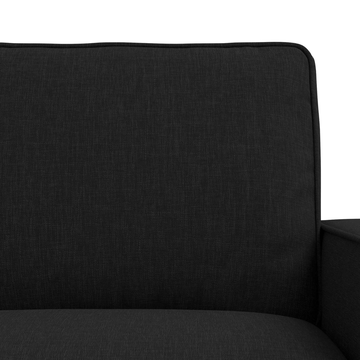 Sofa Set 2 pcs Schwarz 222 x 80 x 82 cm Stoff