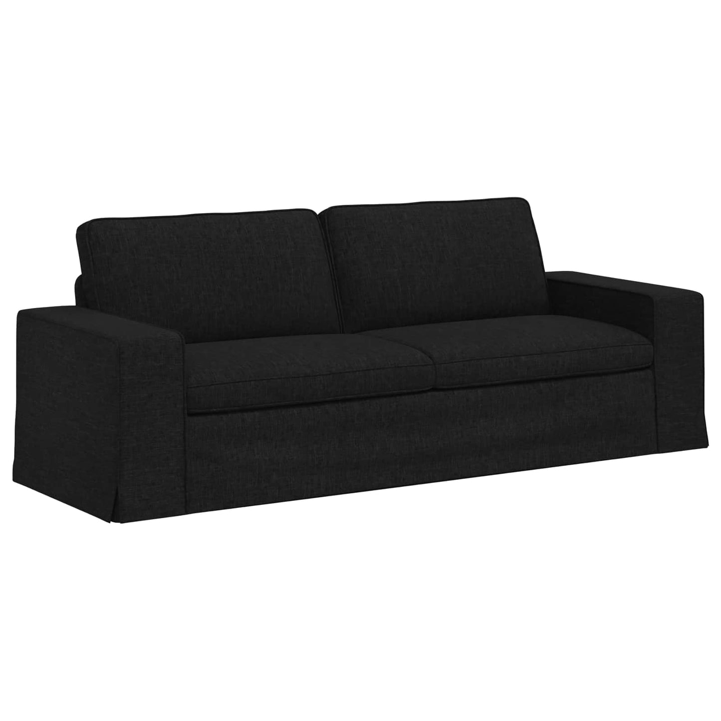 Sofa Set 2 pcs Schwarz 222 x 80 x 82 cm Stoff