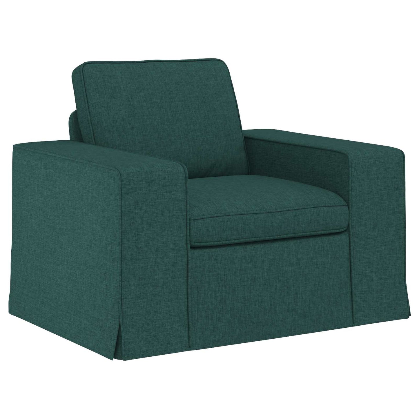 Sofa Set 2 pcs Dunkelgrün 222 x 80 x 82 cm Stoff