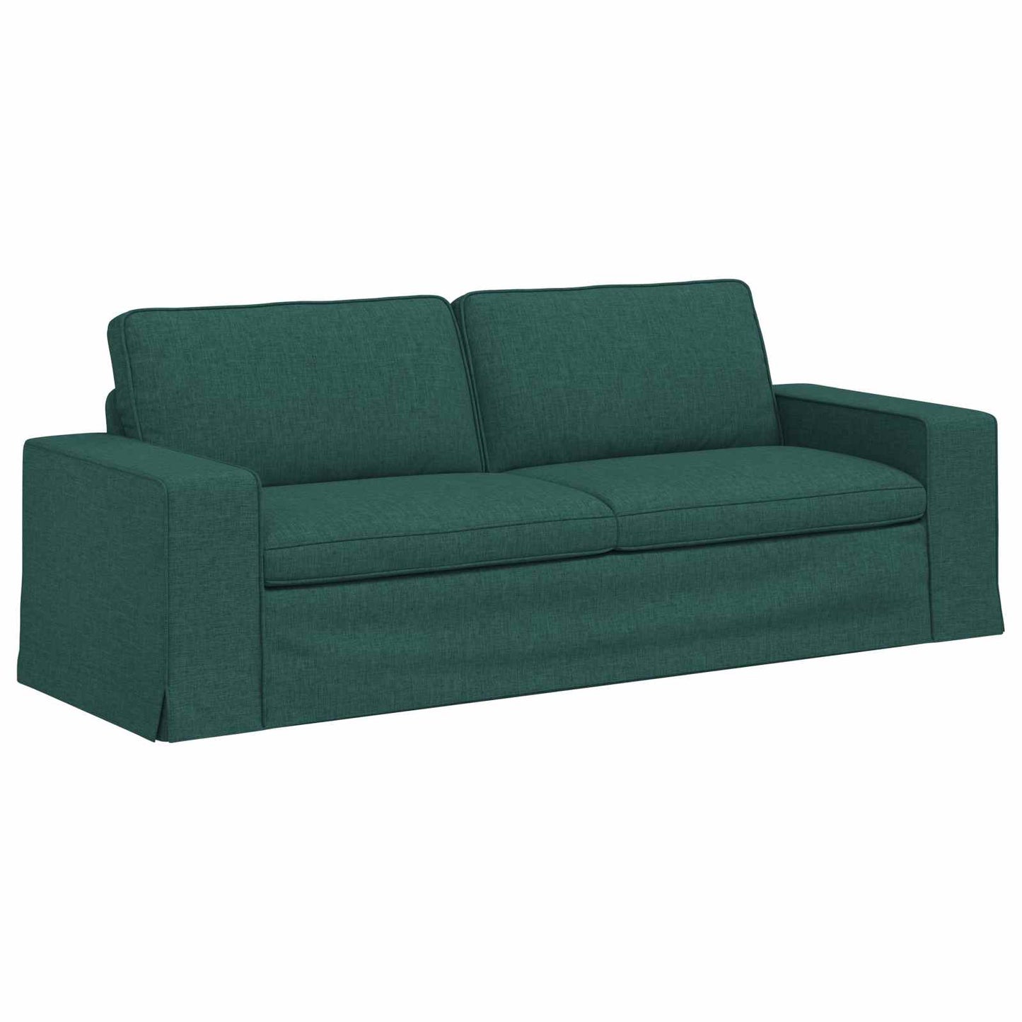 Sofa Set 2 pcs Dunkelgrün 222 x 80 x 82 cm Stoff