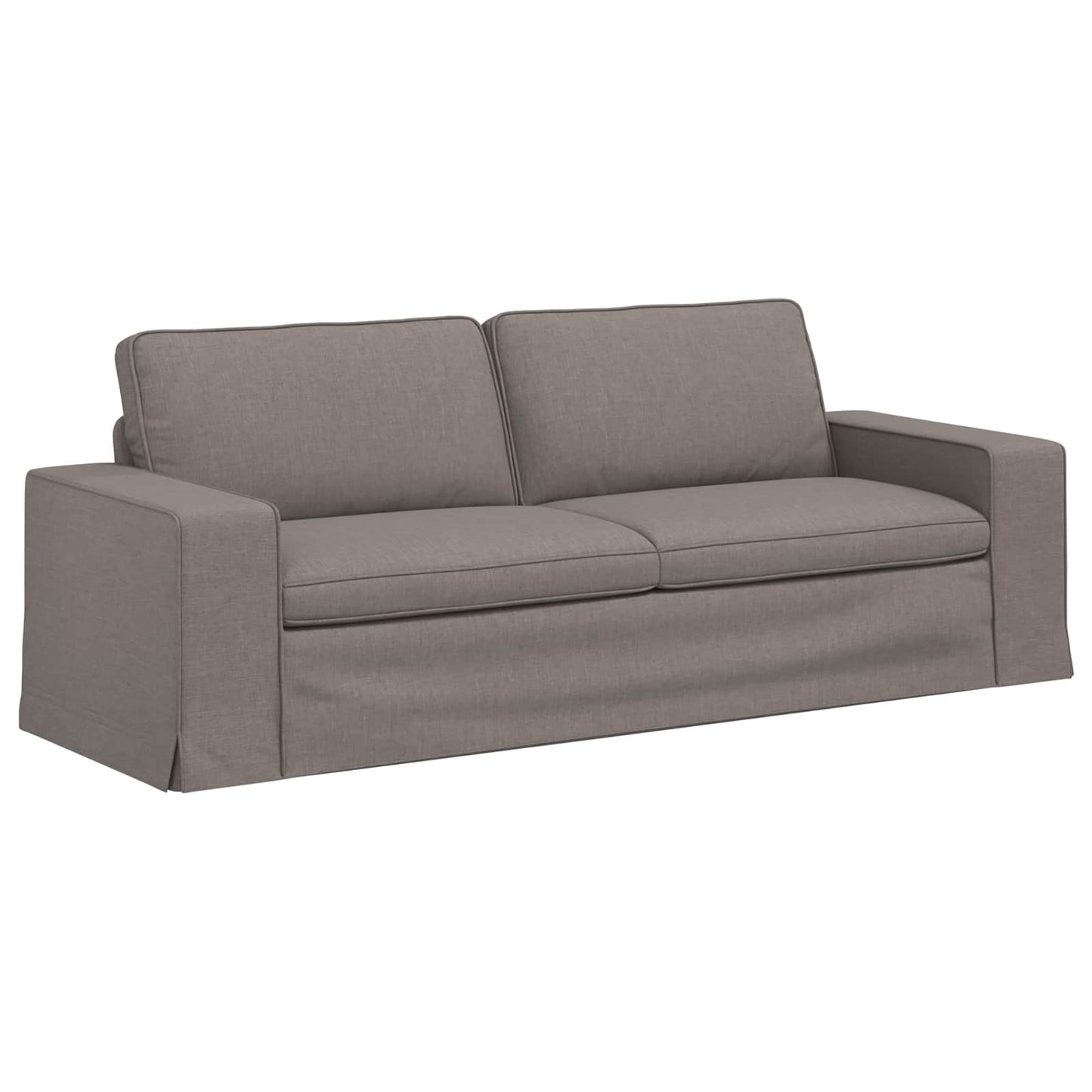 Sofa Set 2 pcs Taupe 222 x 80 x 82 cm Stoff