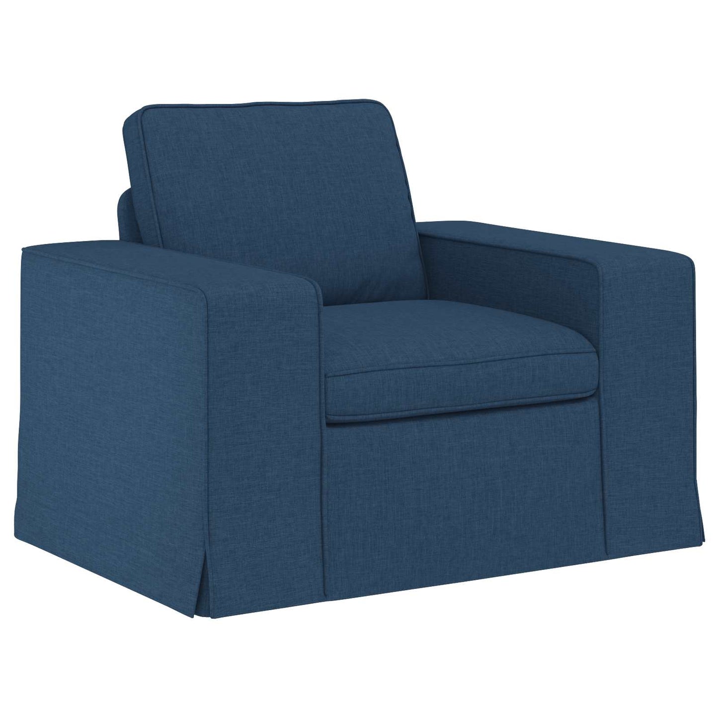 Sofa Set 2 pcs Blau 222 x 80 x 82 cm Stoff