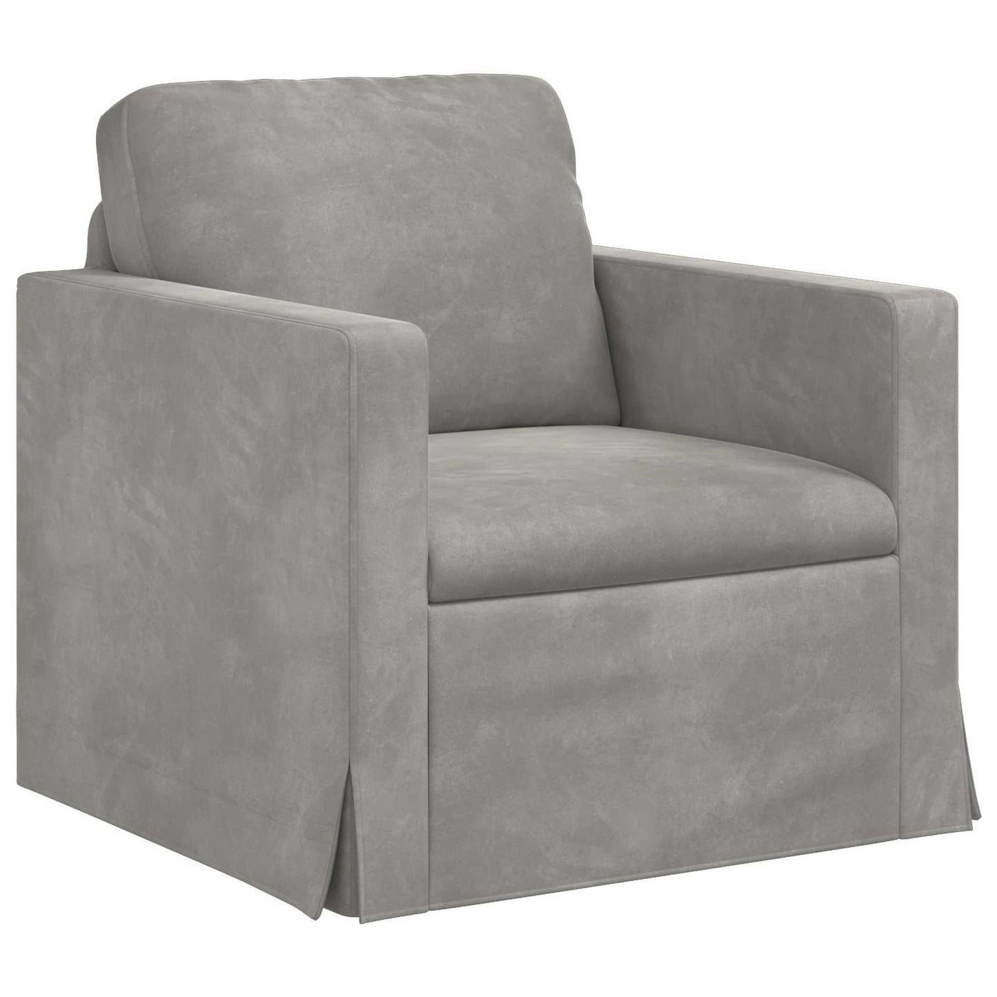 Sofa Set 2 pcs Hellgrau 198 x 78 x 80 cm Samt