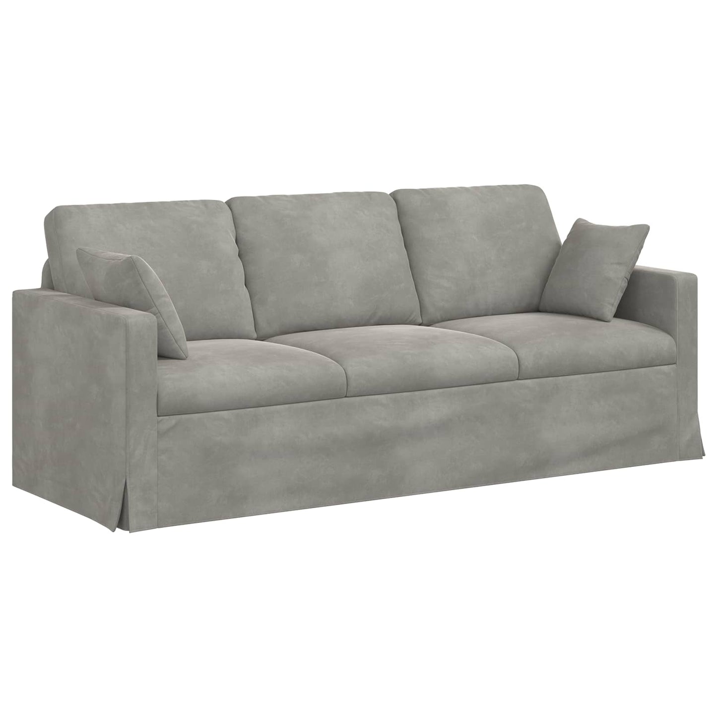 Sofa Set 2 pcs Hellgrau 198 x 78 x 80 cm Samt