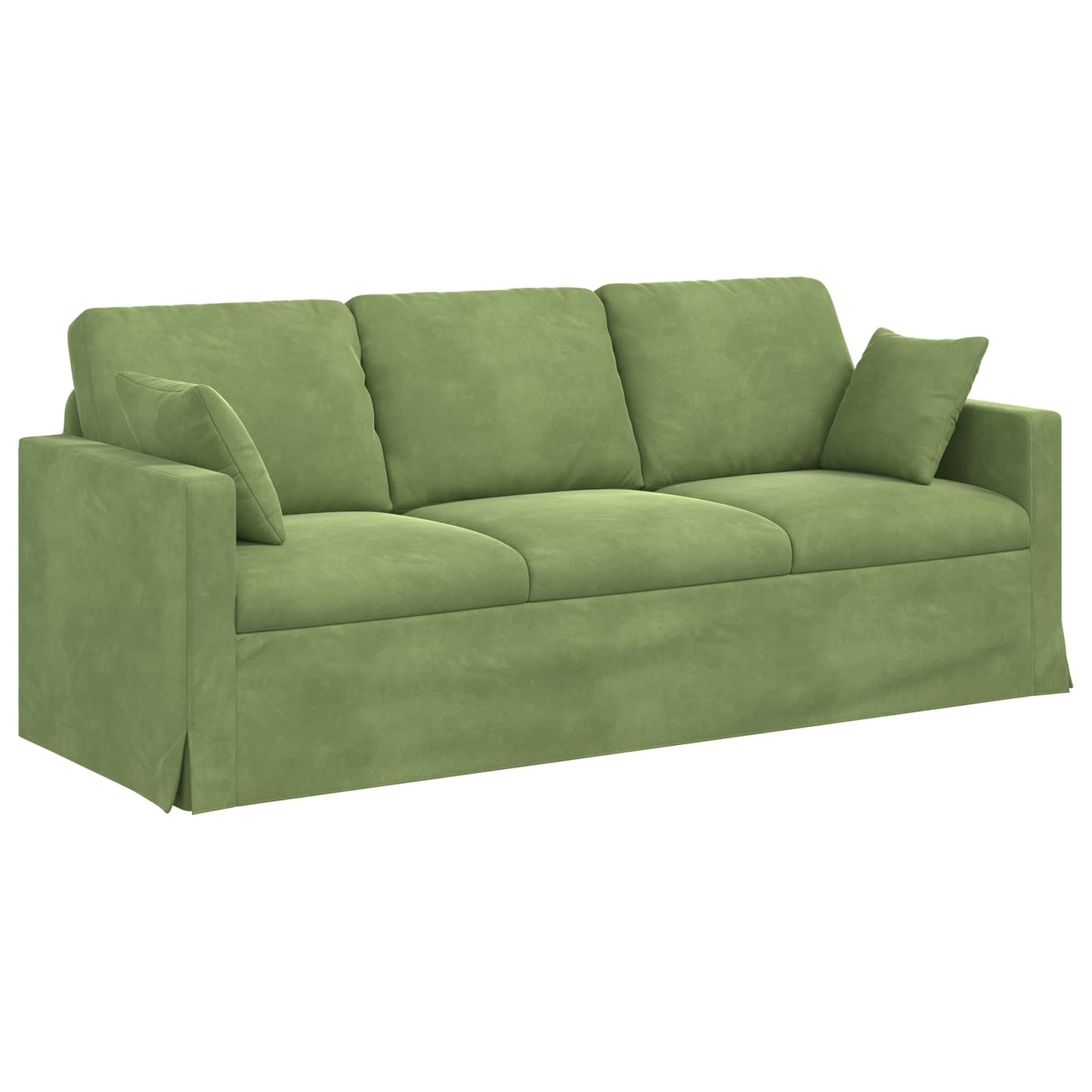 Sofa Set 2 pcs Hellgrün 198 x 78 x 80 cm Samt