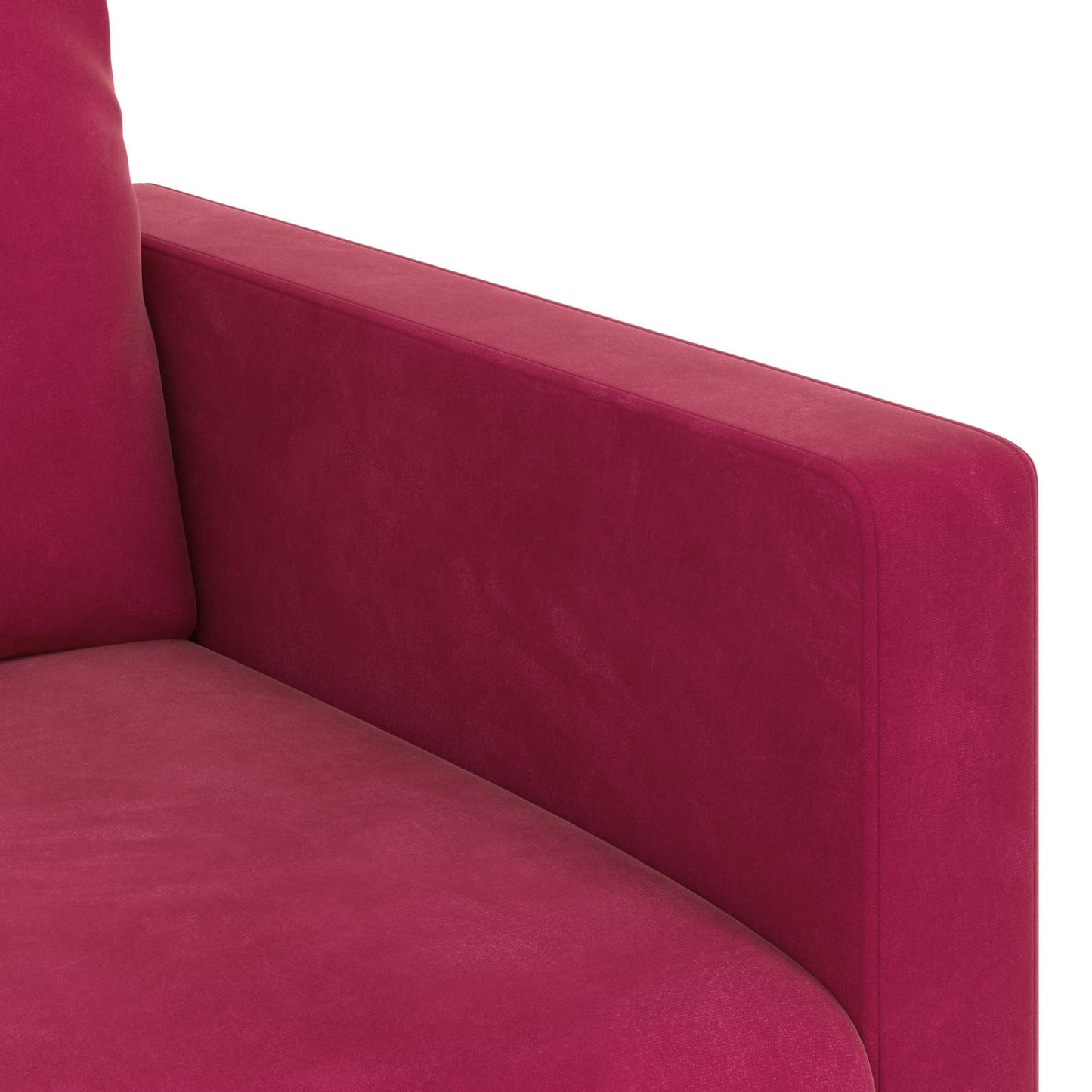Sofa Set 2 pcs Weinrot 198 x 78 x 80 cm Samt