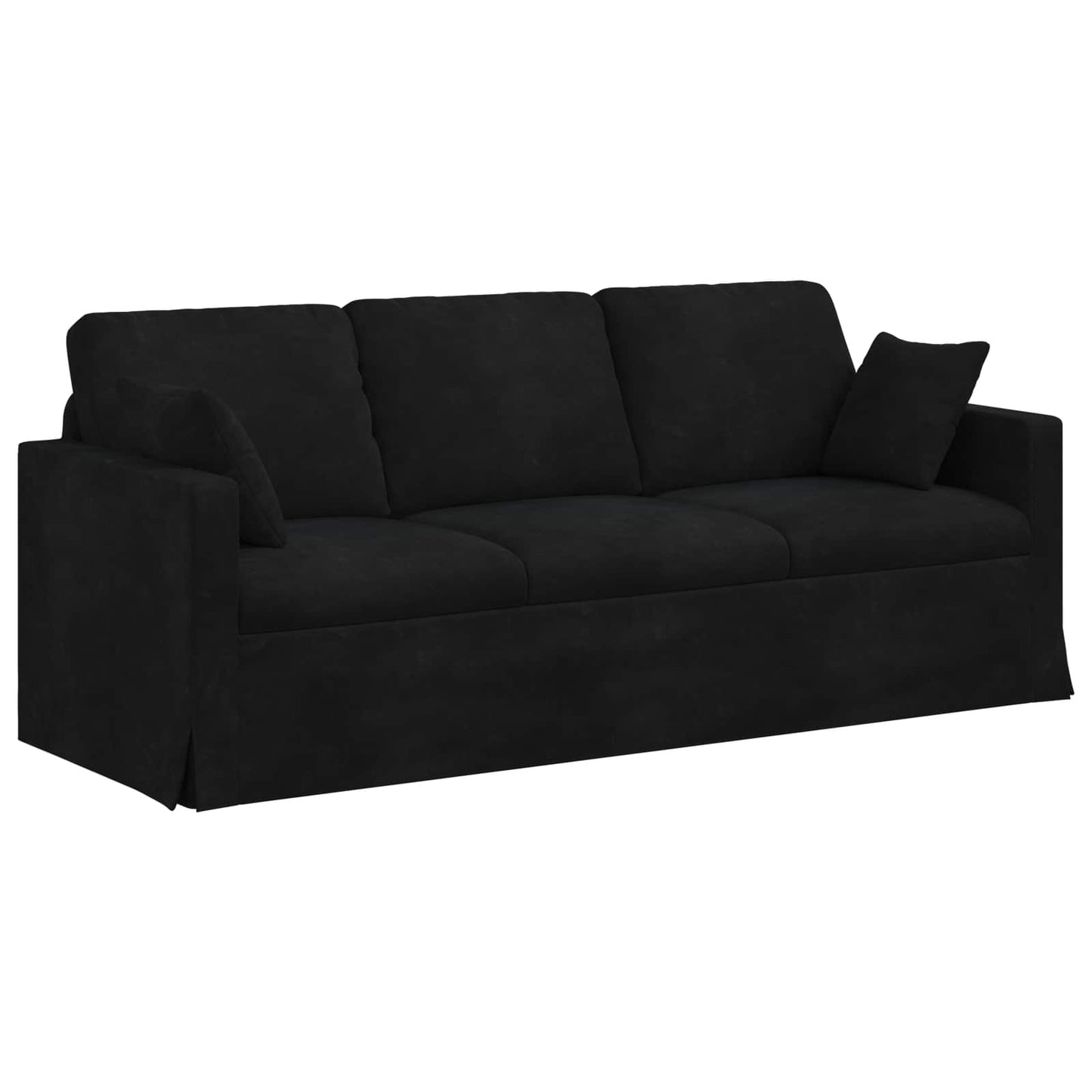 Sofa Set 2 pcs Schwarz 198 x 78 x 80 cm Samt