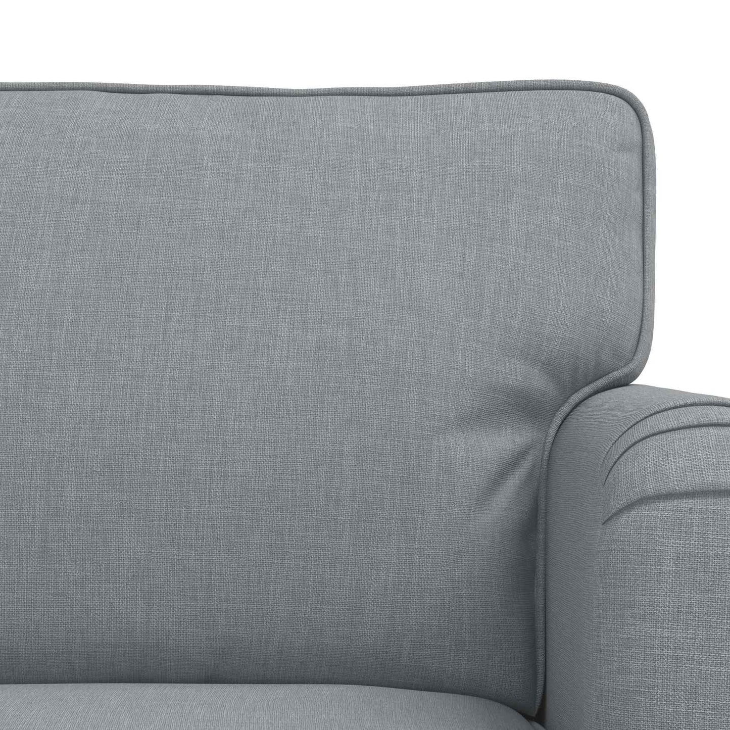 Sofa Set 2 pcs Hellgrau 201 x 80 x 85 cm Stoff