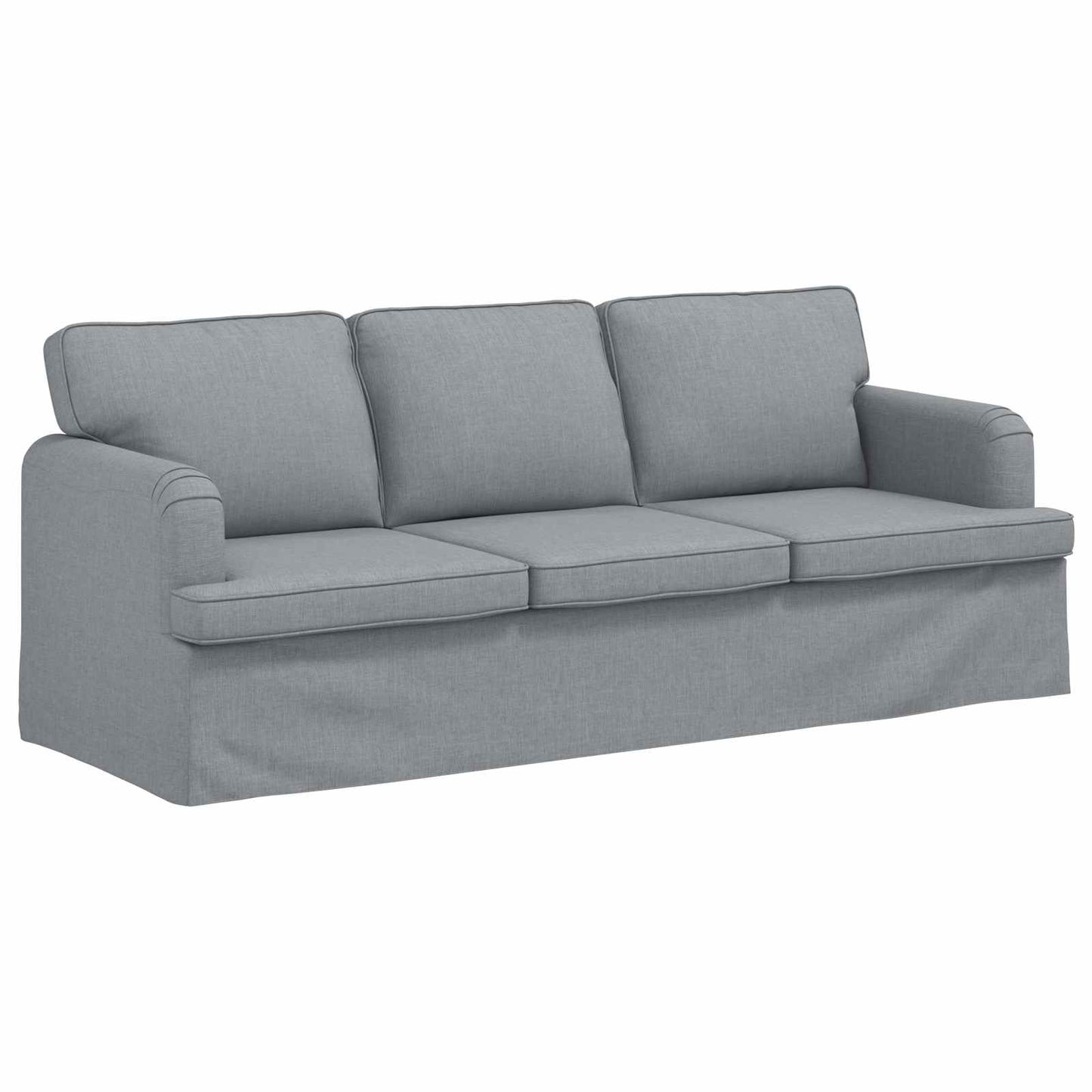 Sofa Set 2 pcs Hellgrau 201 x 80 x 85 cm Stoff