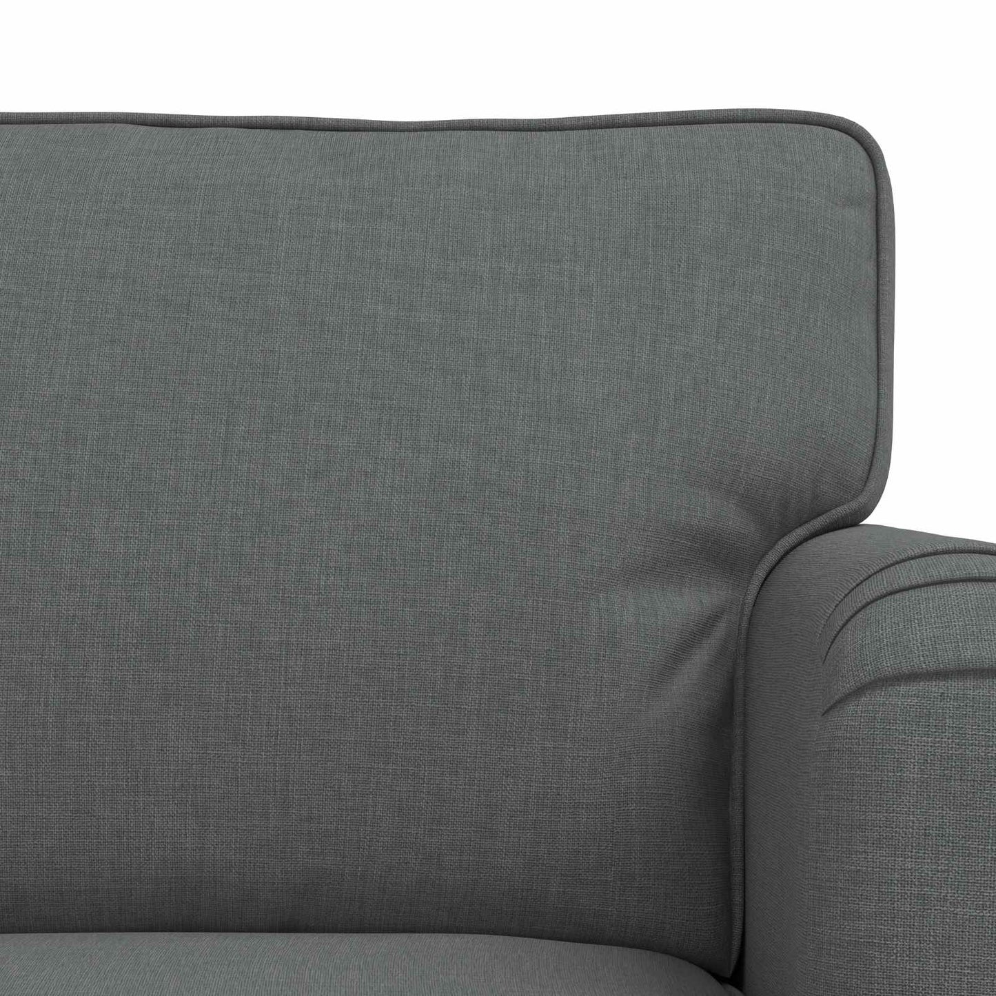 Sofa Set 2 pcs Dunkelgrau 201 x 80 x 85 cm Stoff