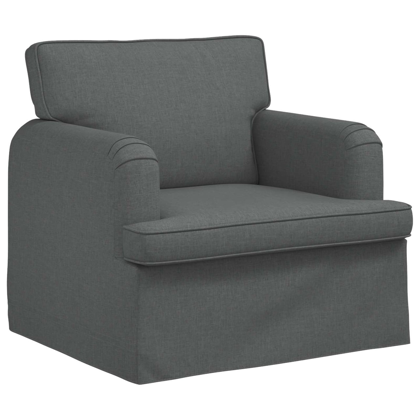 Sofa Set 2 pcs Dunkelgrau 201 x 80 x 85 cm Stoff