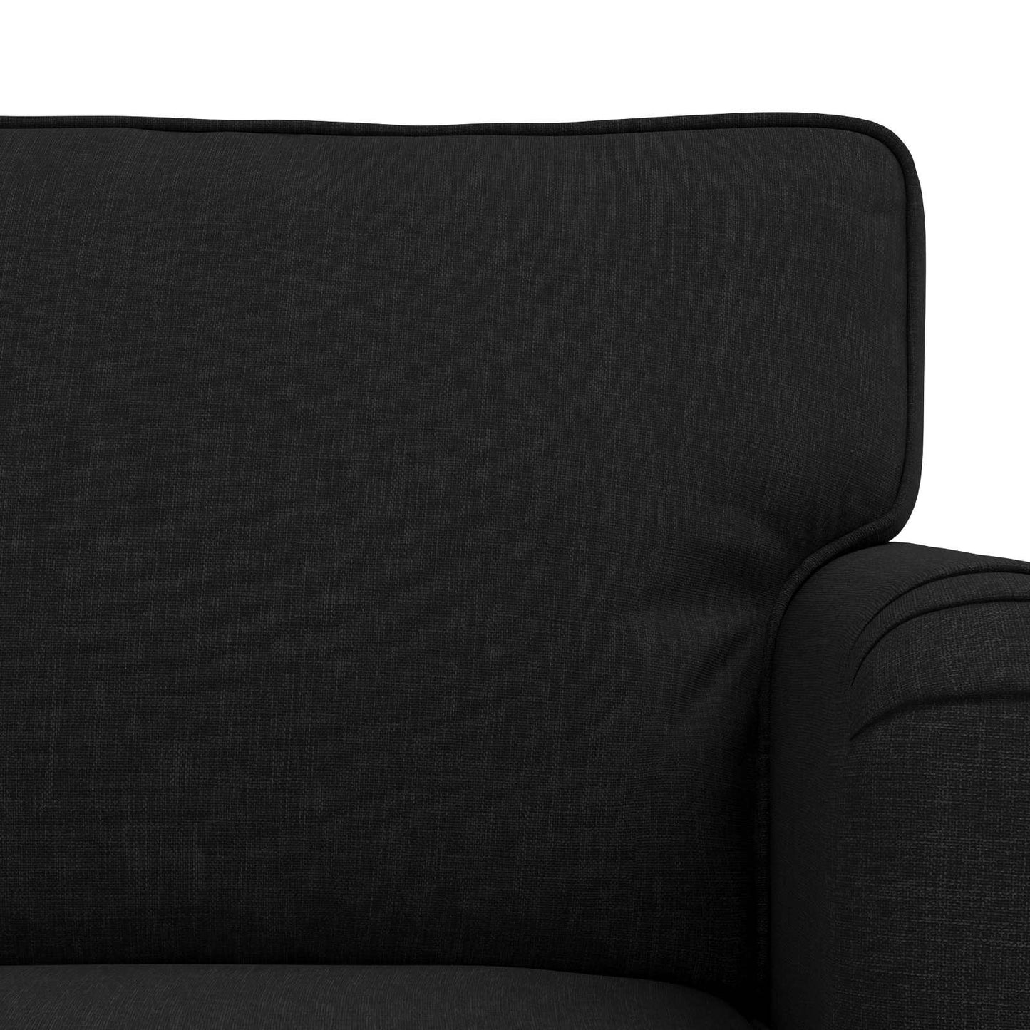Sofa Set 2 pcs Schwarz 201 x 80 x 85 cm Stoff
