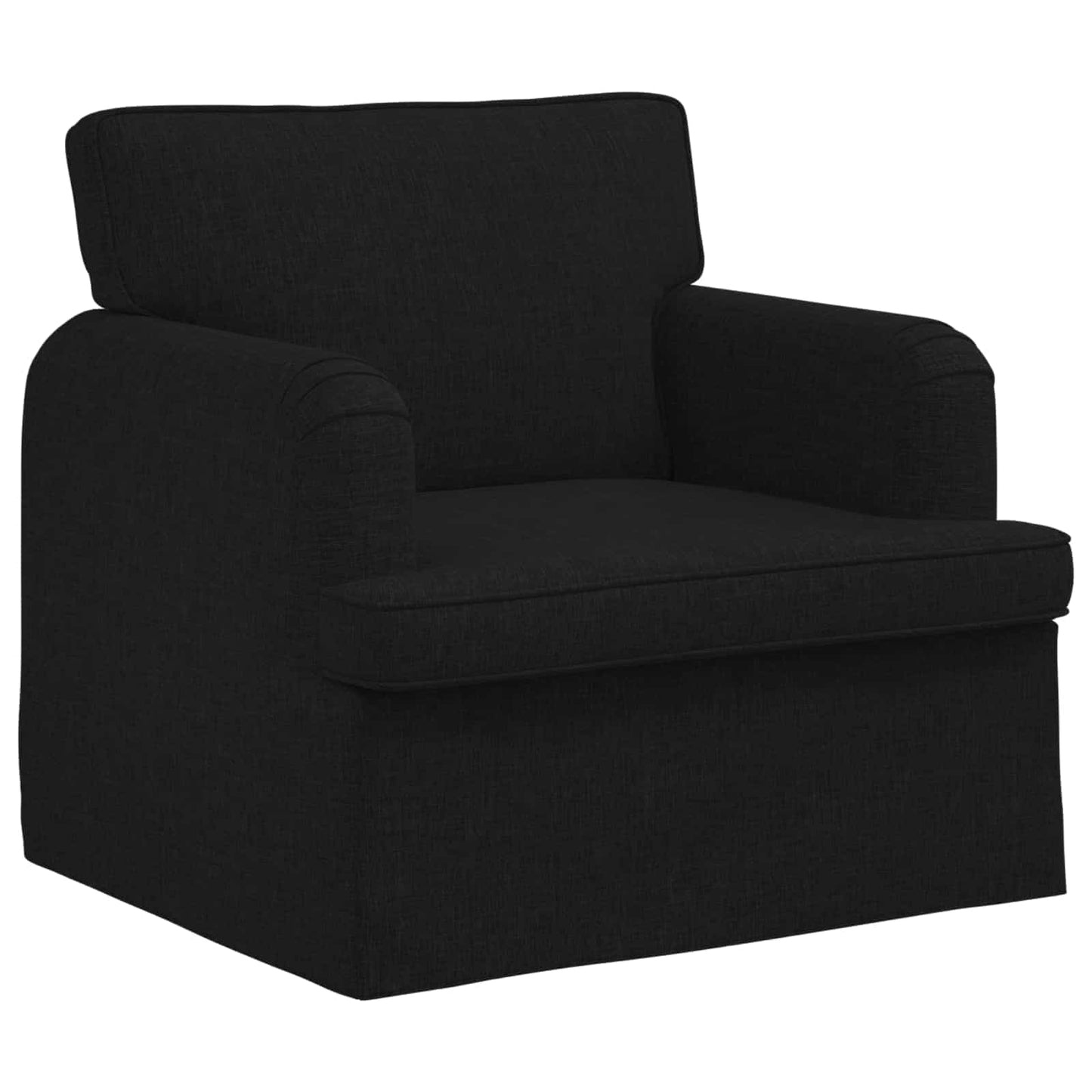 Sofa Set 2 pcs Schwarz 201 x 80 x 85 cm Stoff