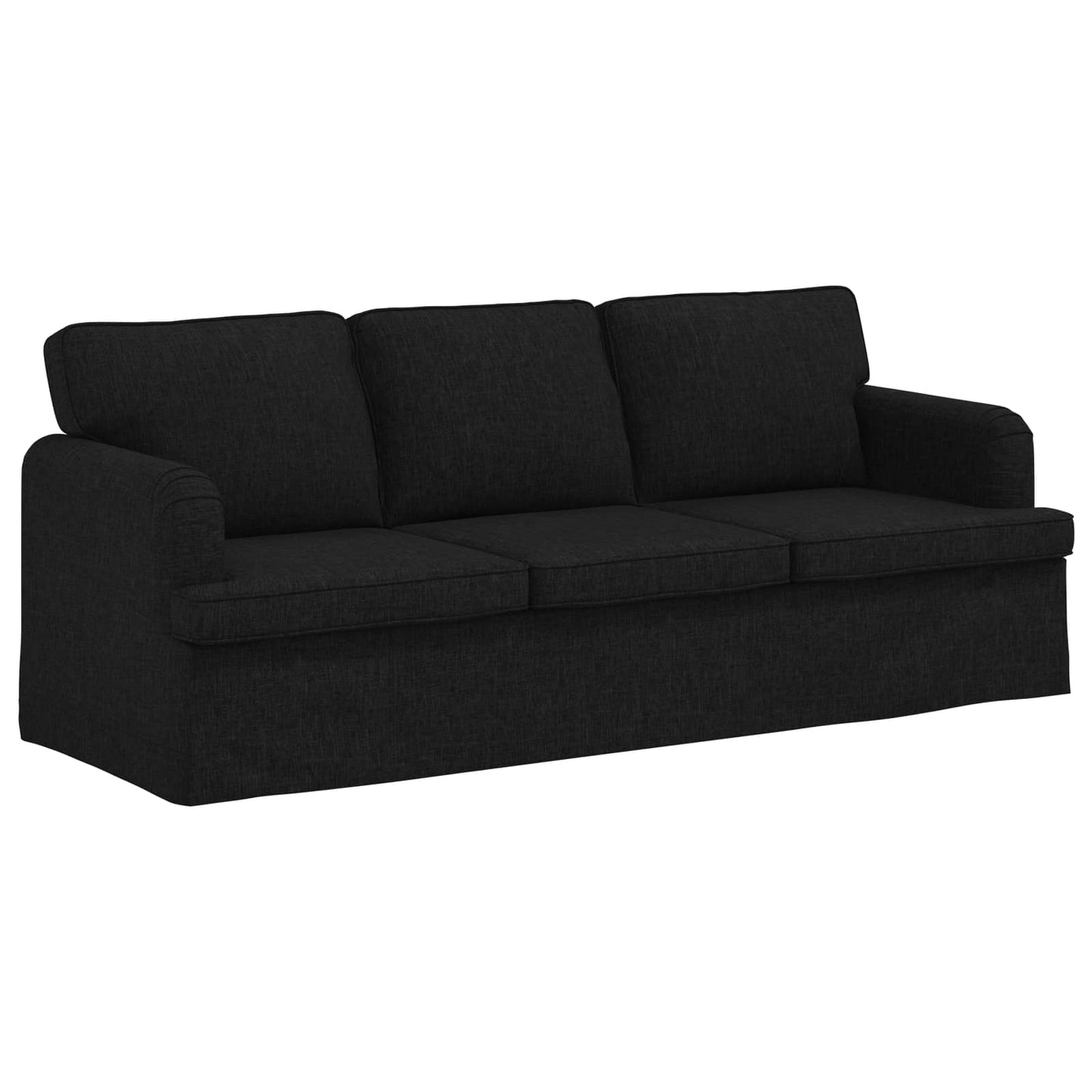 Sofa Set 2 pcs Schwarz 201 x 80 x 85 cm Stoff
