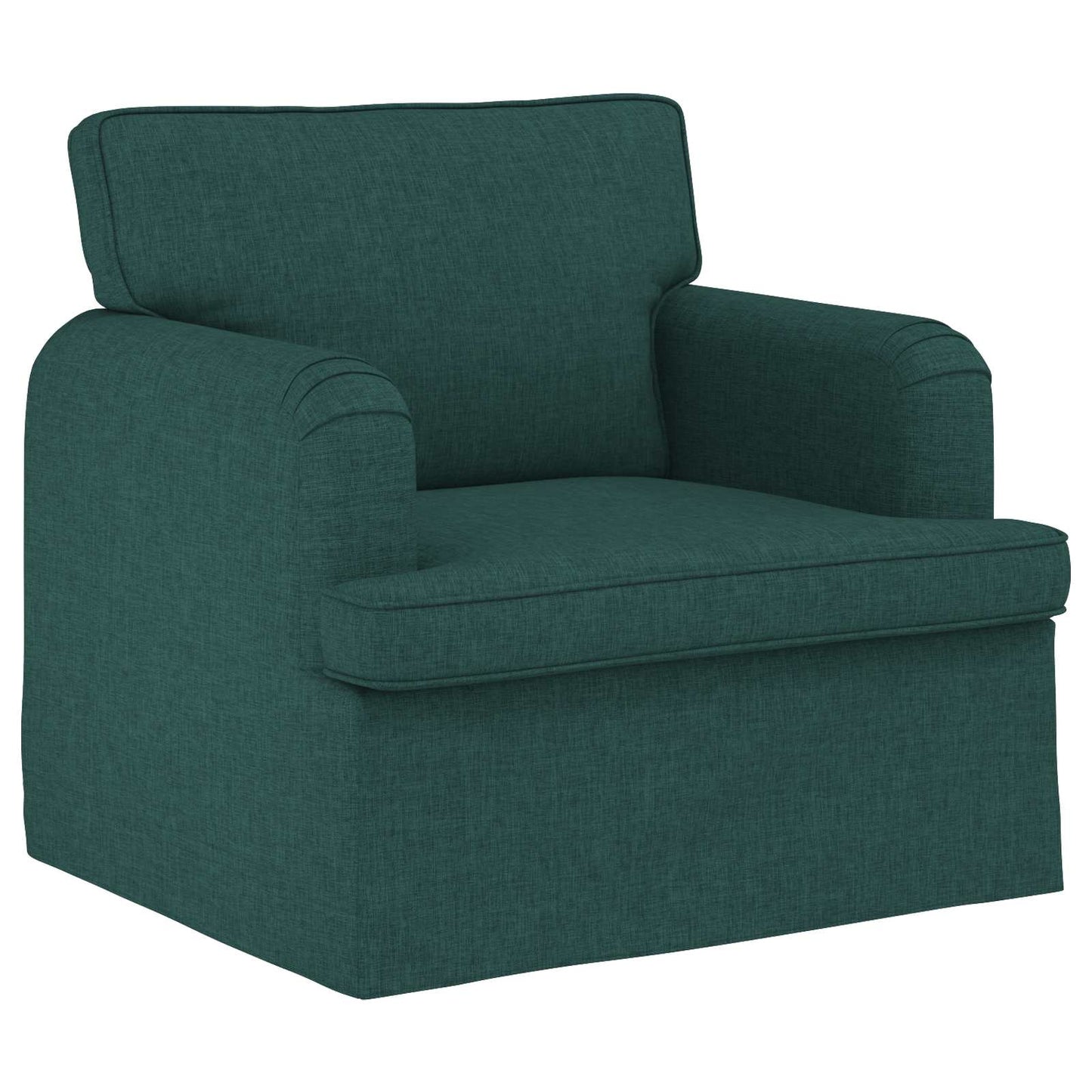 Sofa Set 2 pcs Dunkelgrün 201 x 80 x 85 cm Stoff