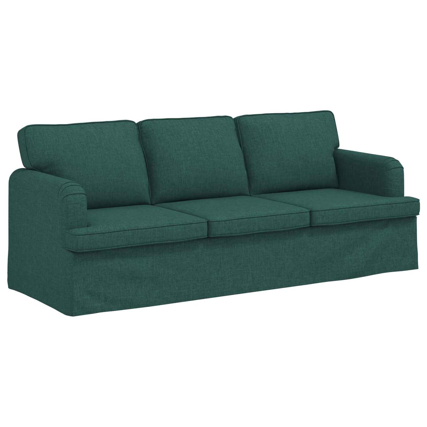 Sofa Set 2 pcs Dunkelgrün 201 x 80 x 85 cm Stoff