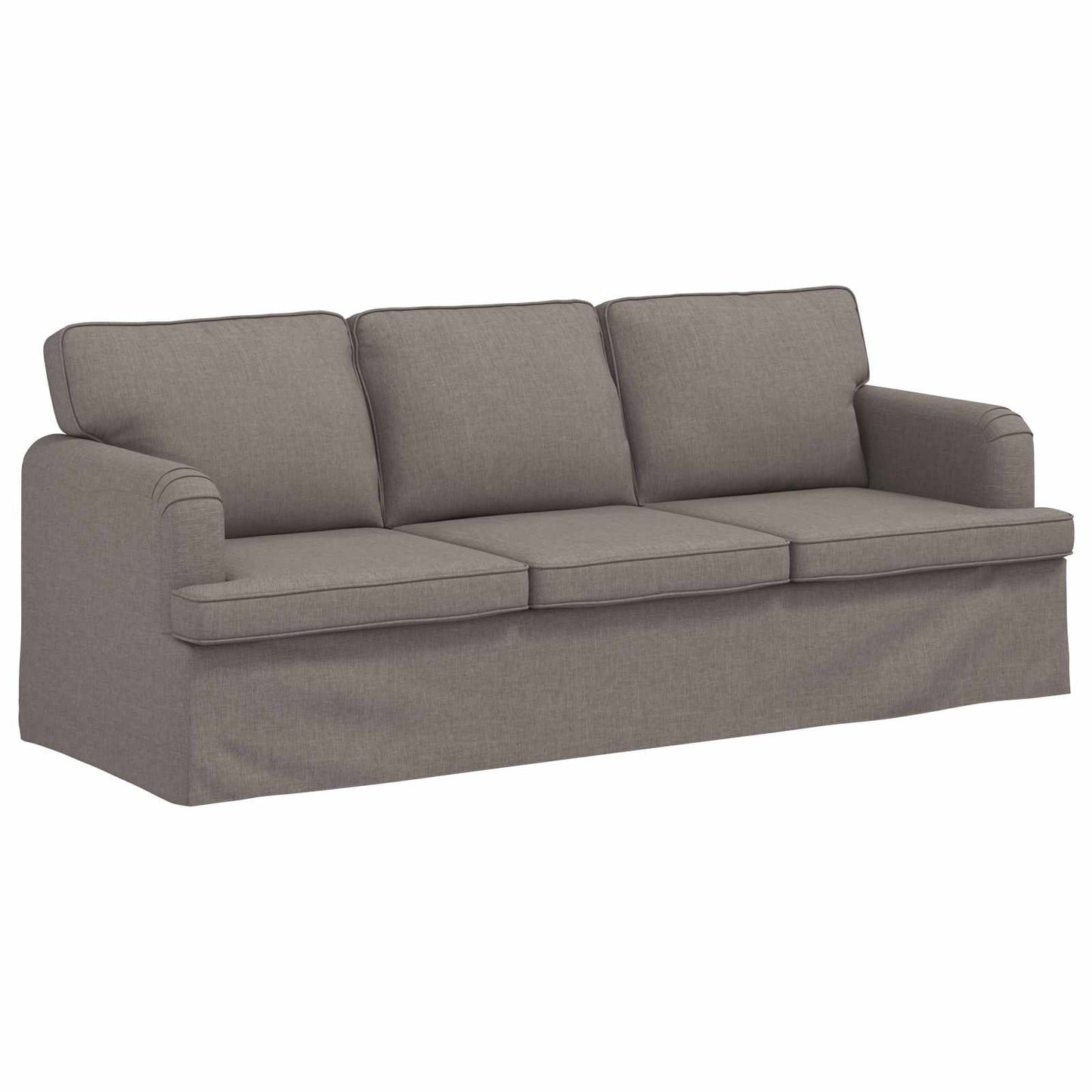Sofa Set 2 pcs Taupe 201 x 80 x 85 cm Stoff