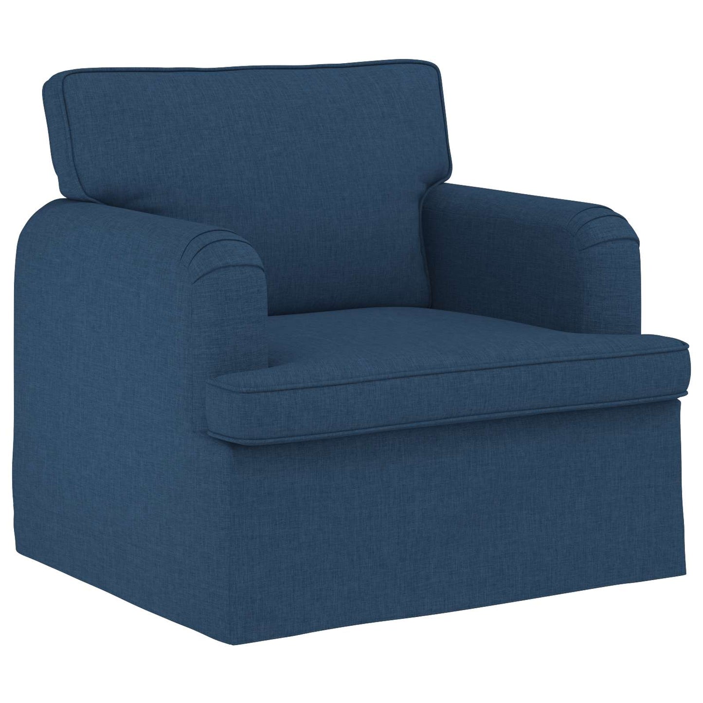 Sofa Set 2 pcs Blau 201 x 80 x 85 cm Stoff