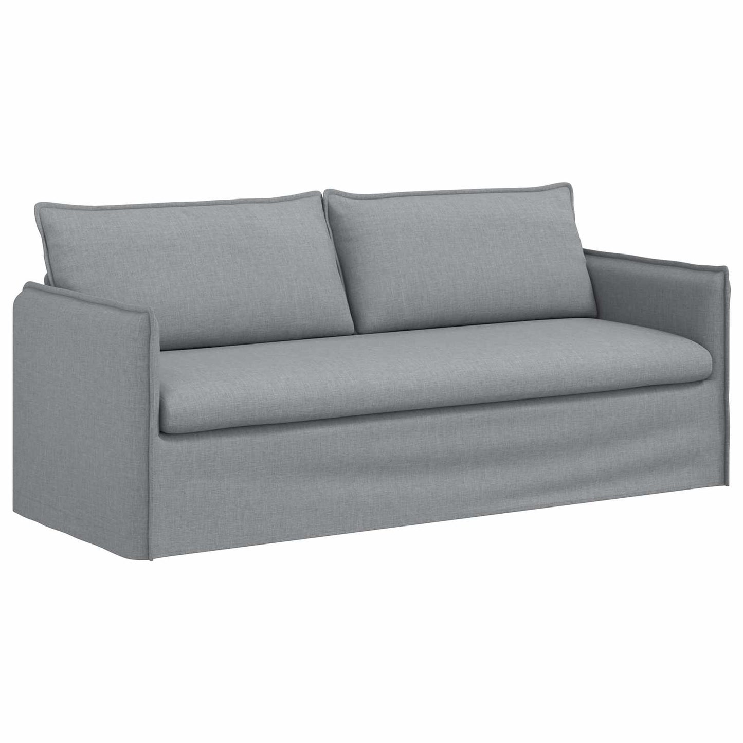 Sofa Set 2 pcs Hellgrau 196 x 82 x 85 cm Stoff