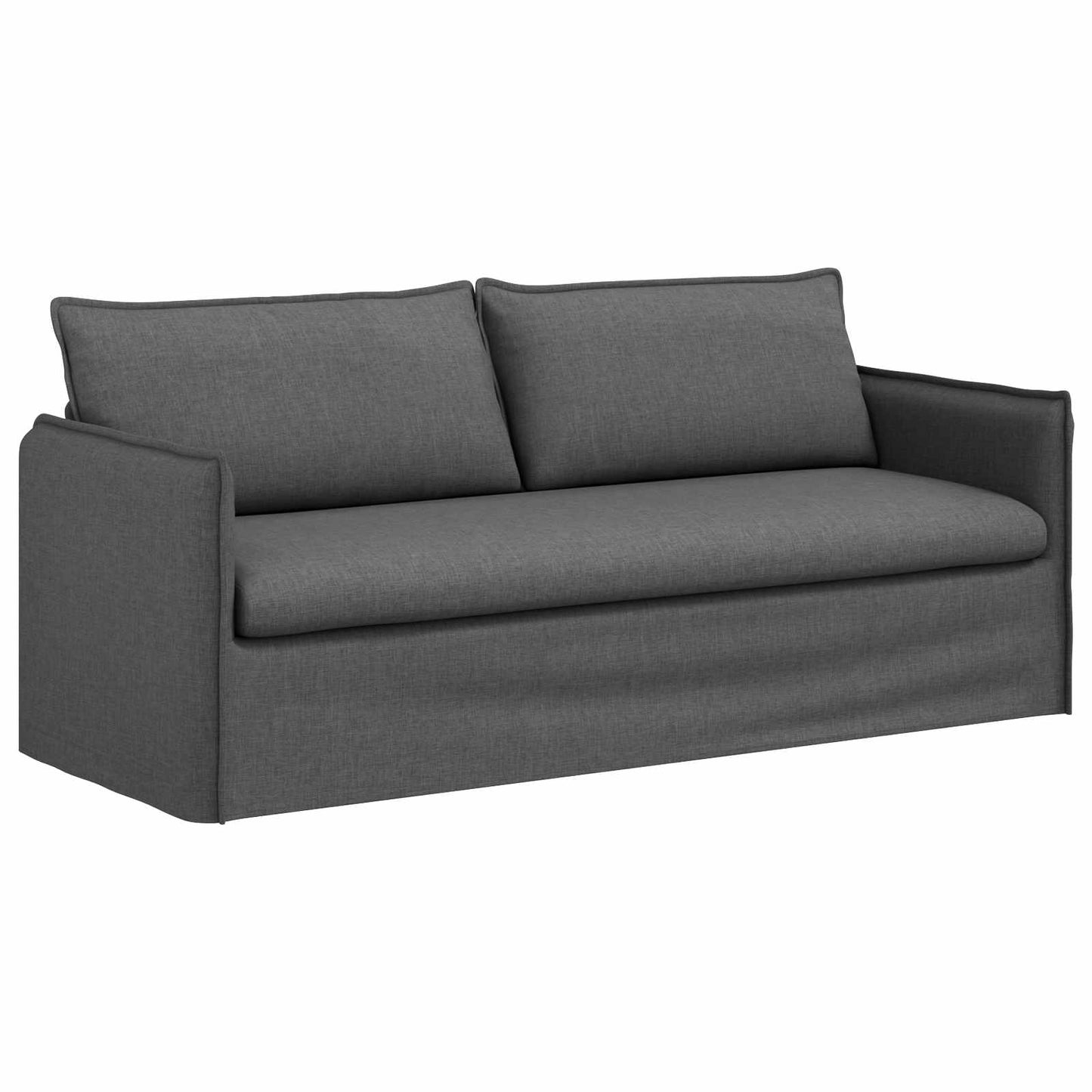 Sofa Set 2 pcs Dunkelgrau 196 x 82 x 85 cm Stoff