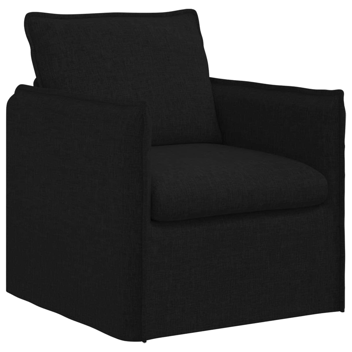 Sofa Set 2 pcs Schwarz 196 x 82 x 85 cm Stoff
