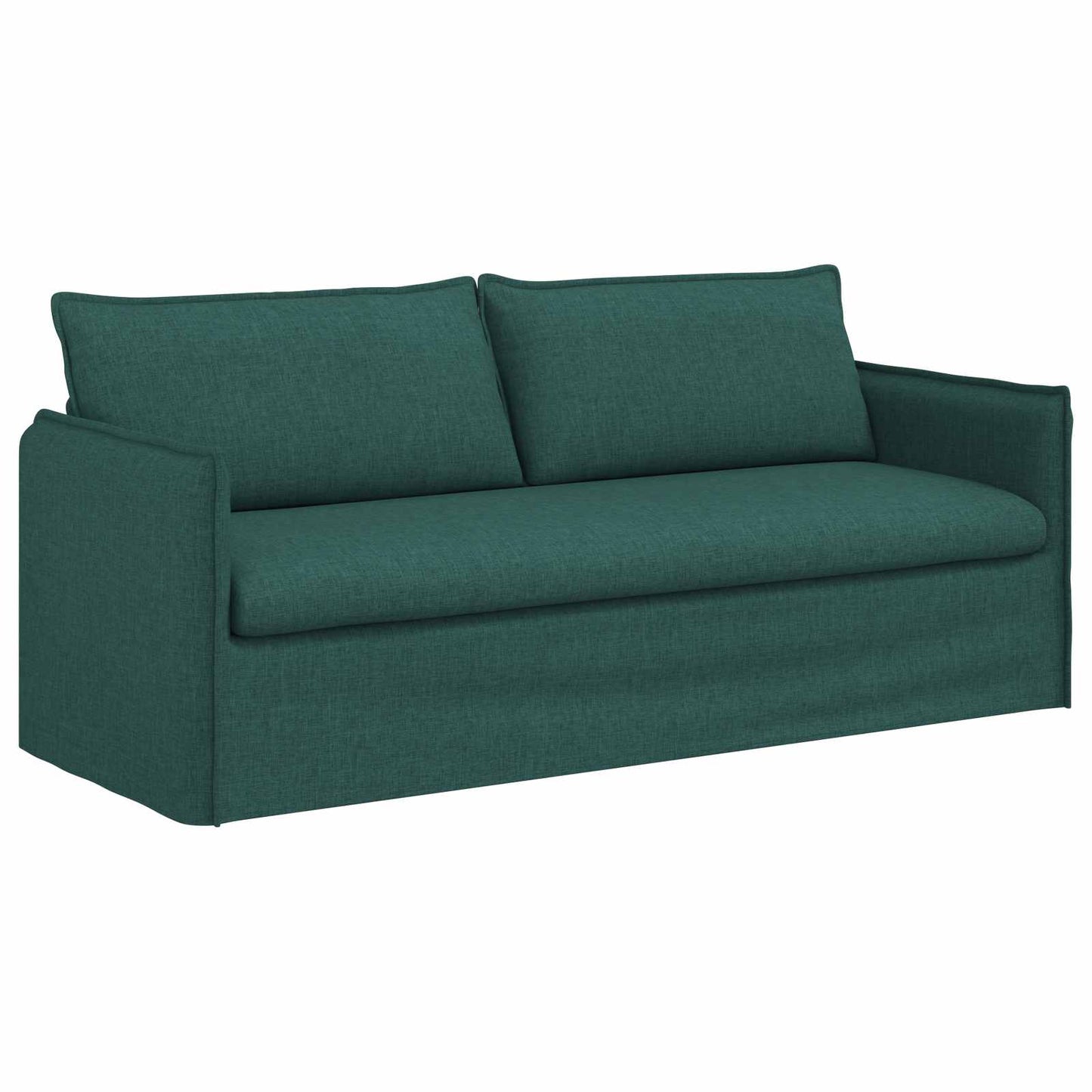 Sofa Set 2 pcs Dunkelgrün 196 x 82 x 85 cm Stoff