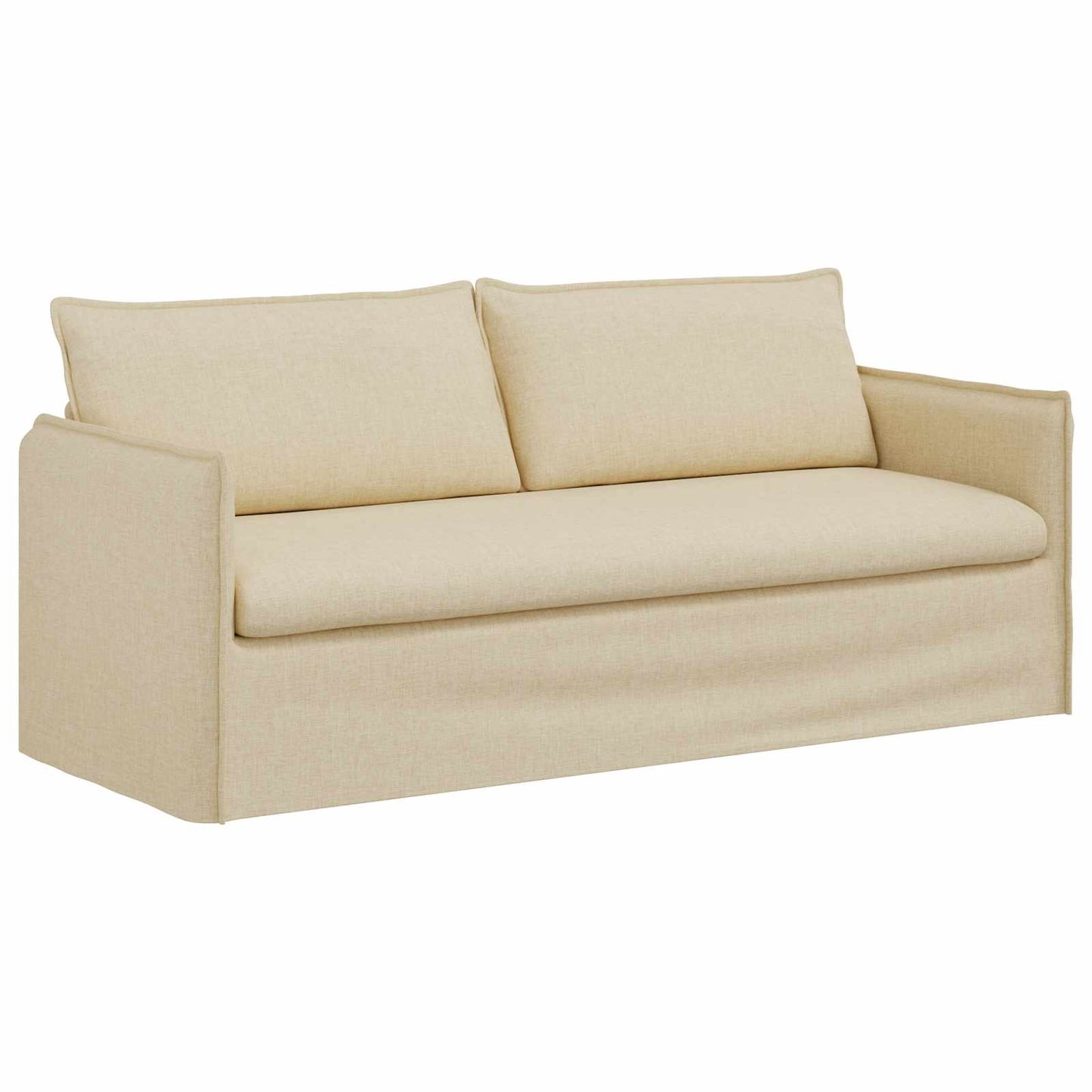 Sofa Set 2 pcs Creme 196 x 82 x 85 cm Stoff