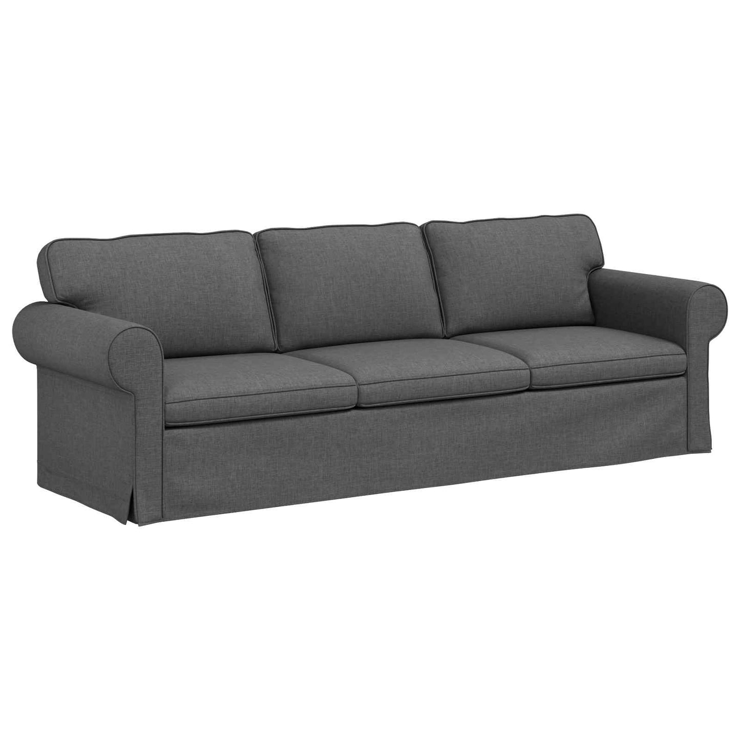 Sofa Set 2 pcs Dunkelgrau 245 x 82 x 80 cm Stoff
