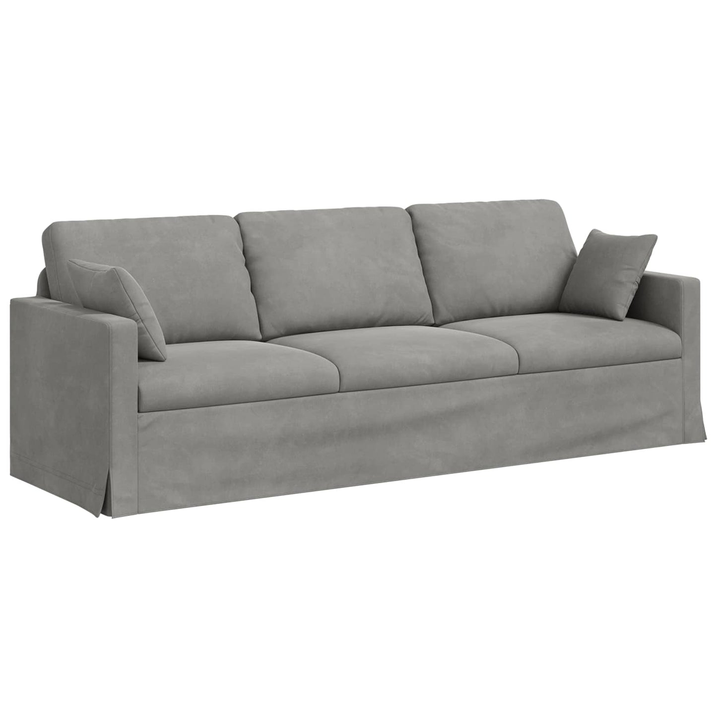 Sofa Set 2 pcs Hellgrau 228 x 78 x 80 cm Samt