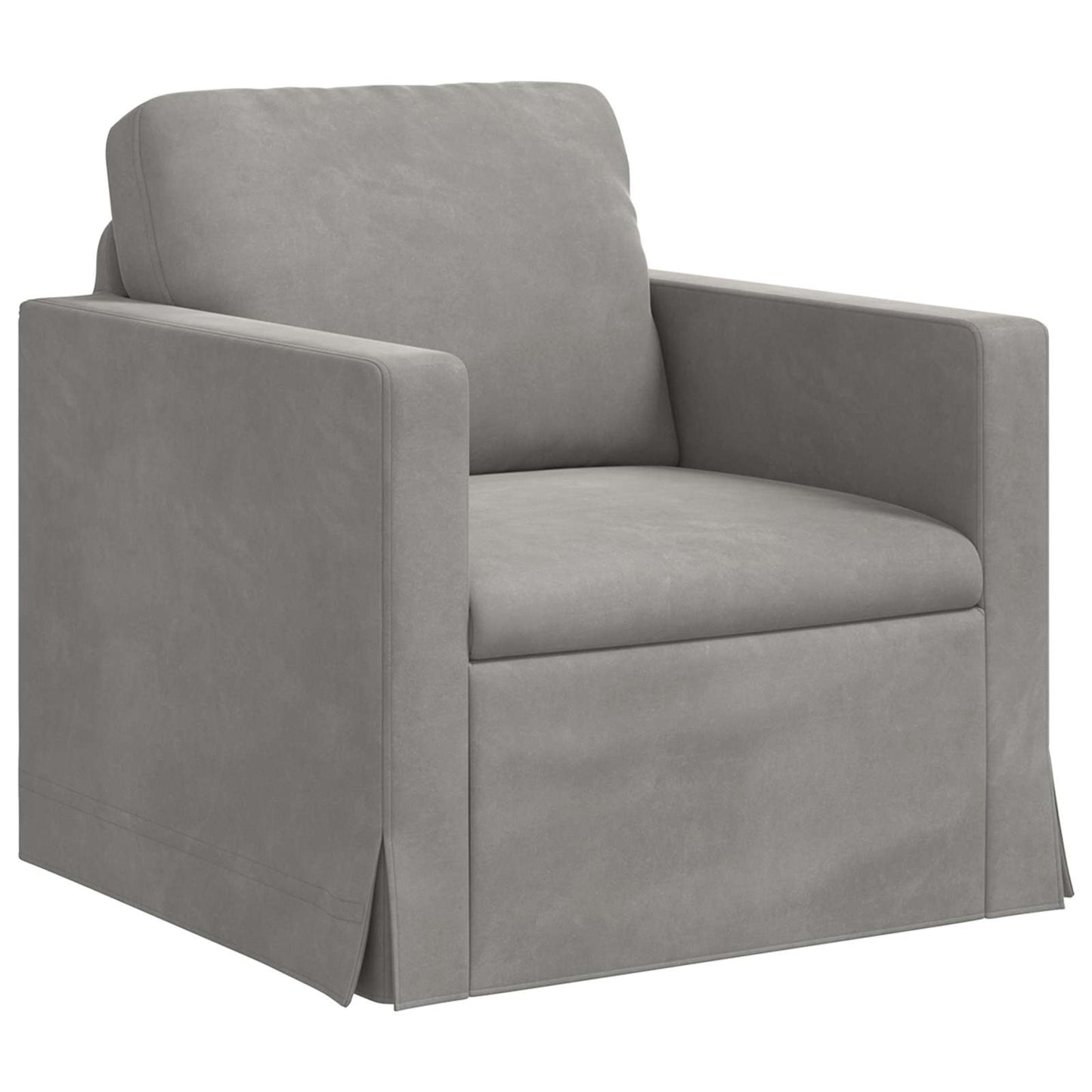 Sofa Set 2 pcs Hellgrau 228 x 78 x 80 cm Samt