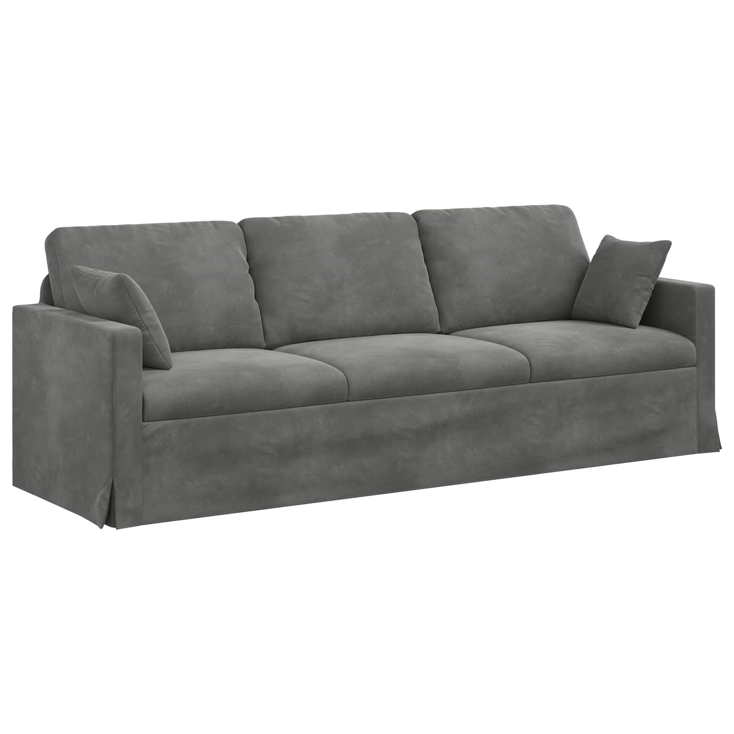 Sofa Set 2 pcs Dunkelgrau 228 x 78 x 80 cm Samt