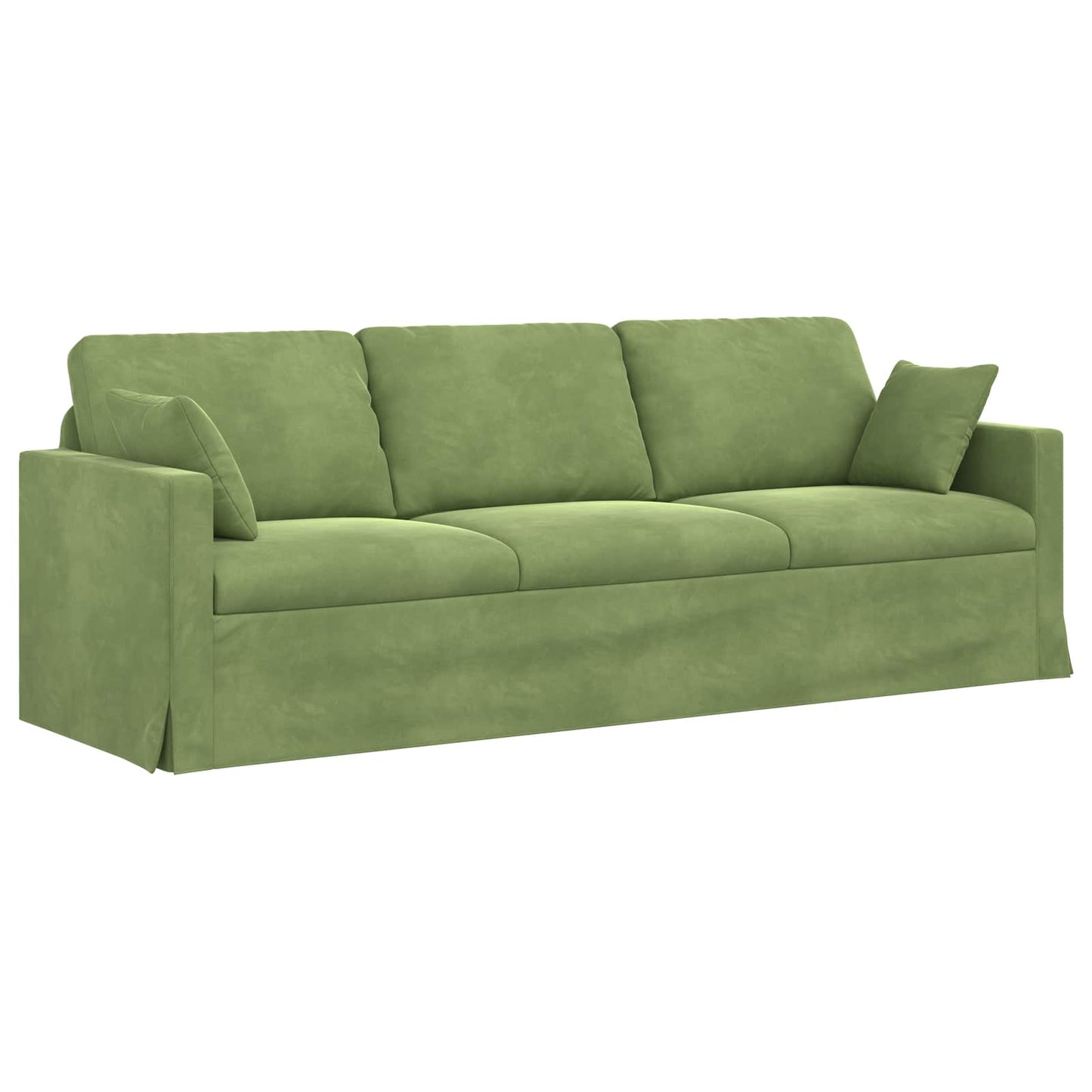 Sofa Set 2 pcs Hellgrün 228 x 78 x 80 cm Samt
