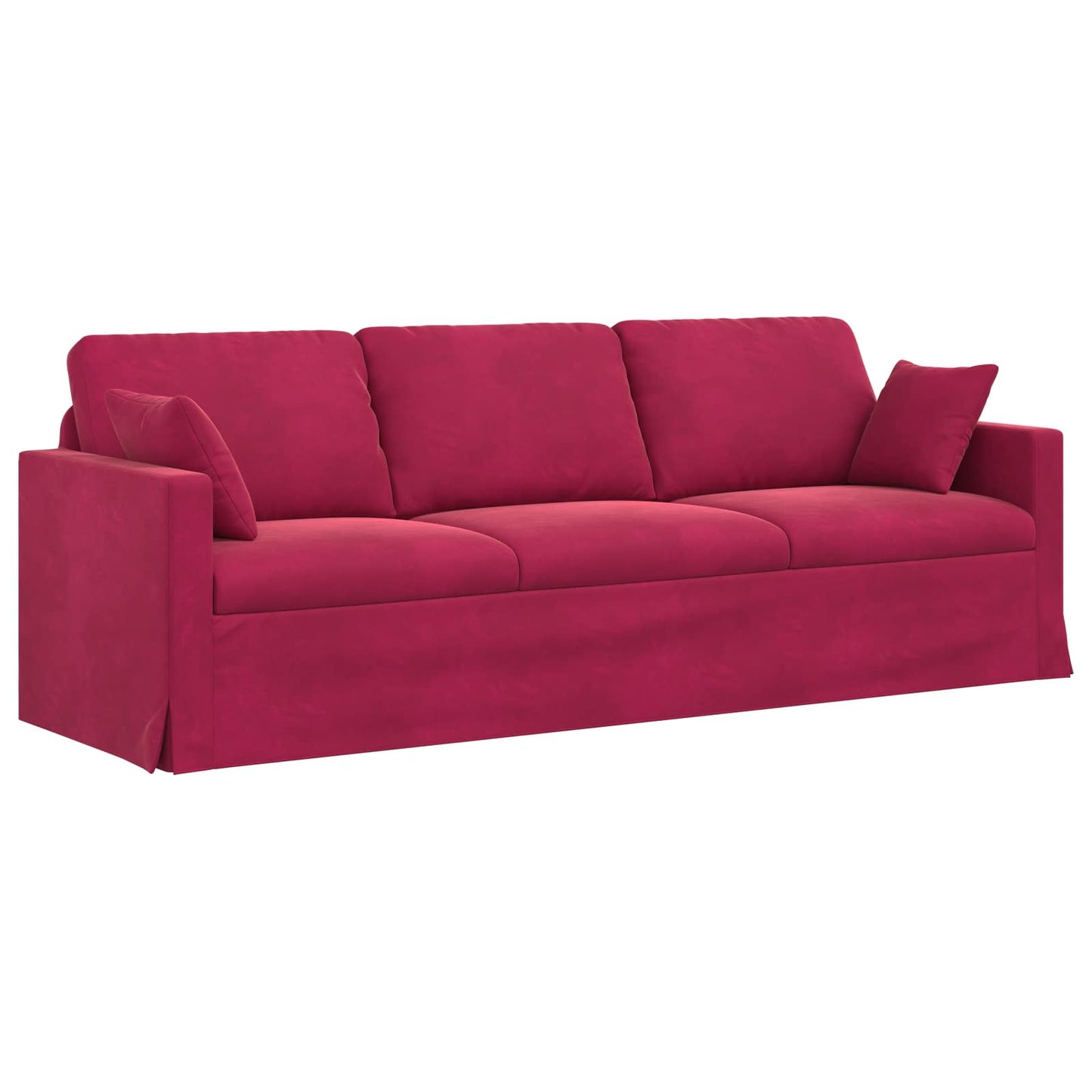 Sofa Set 2 pcs Weinrot 228 x 78 x 80 cm Samt