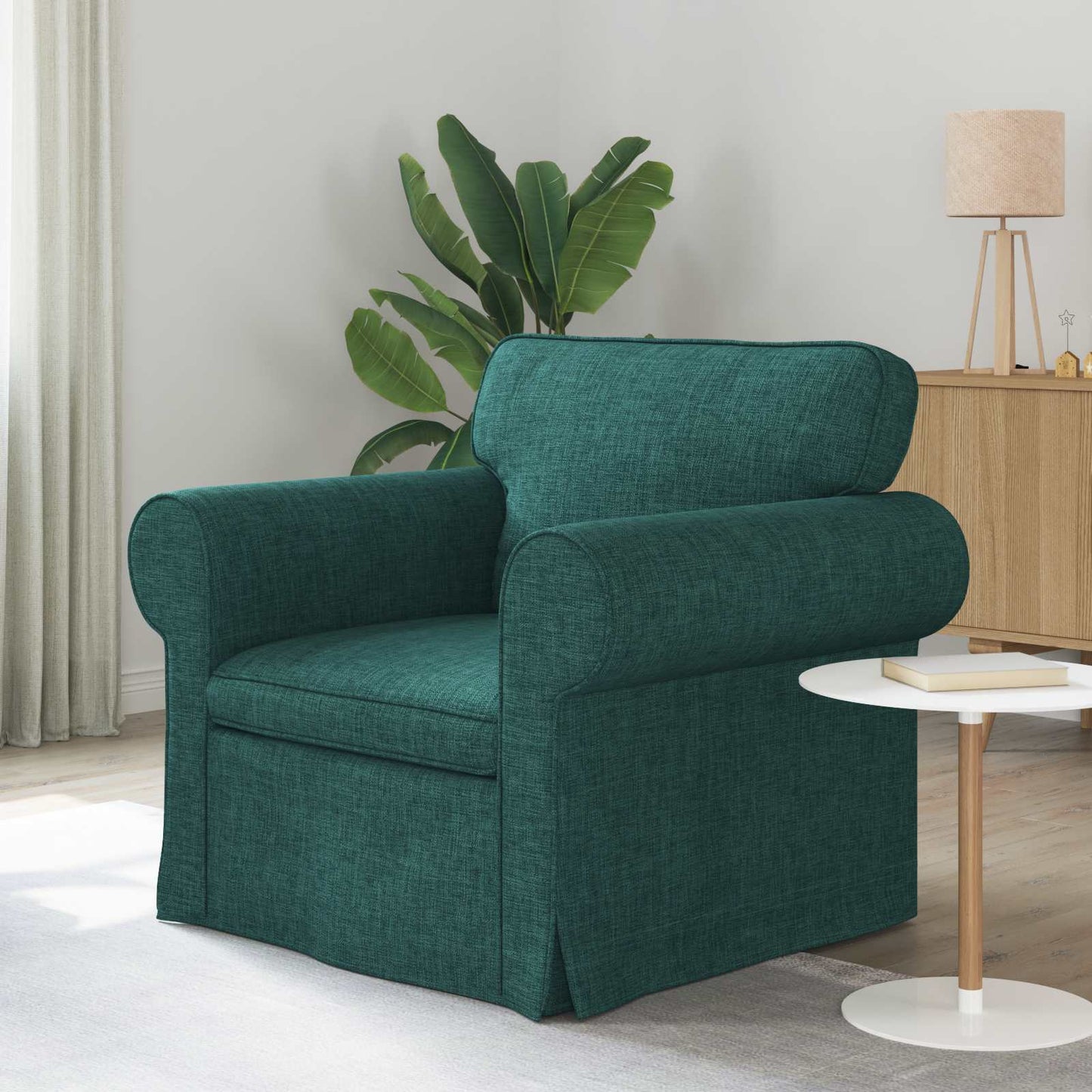 Sofa Dunkelgrün 95 x 82 x 80 cm Stoff