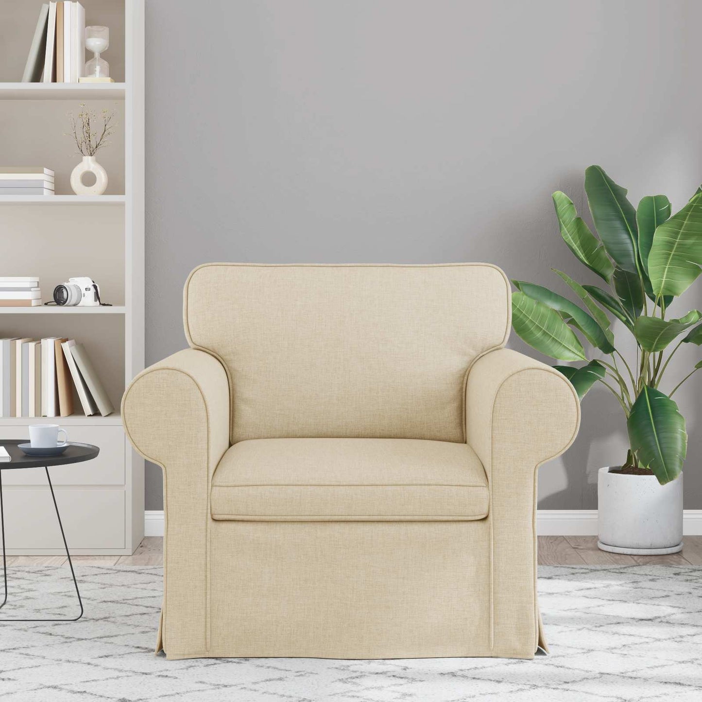 Sofa Creme 95 x 82 x 80 cm Stoff