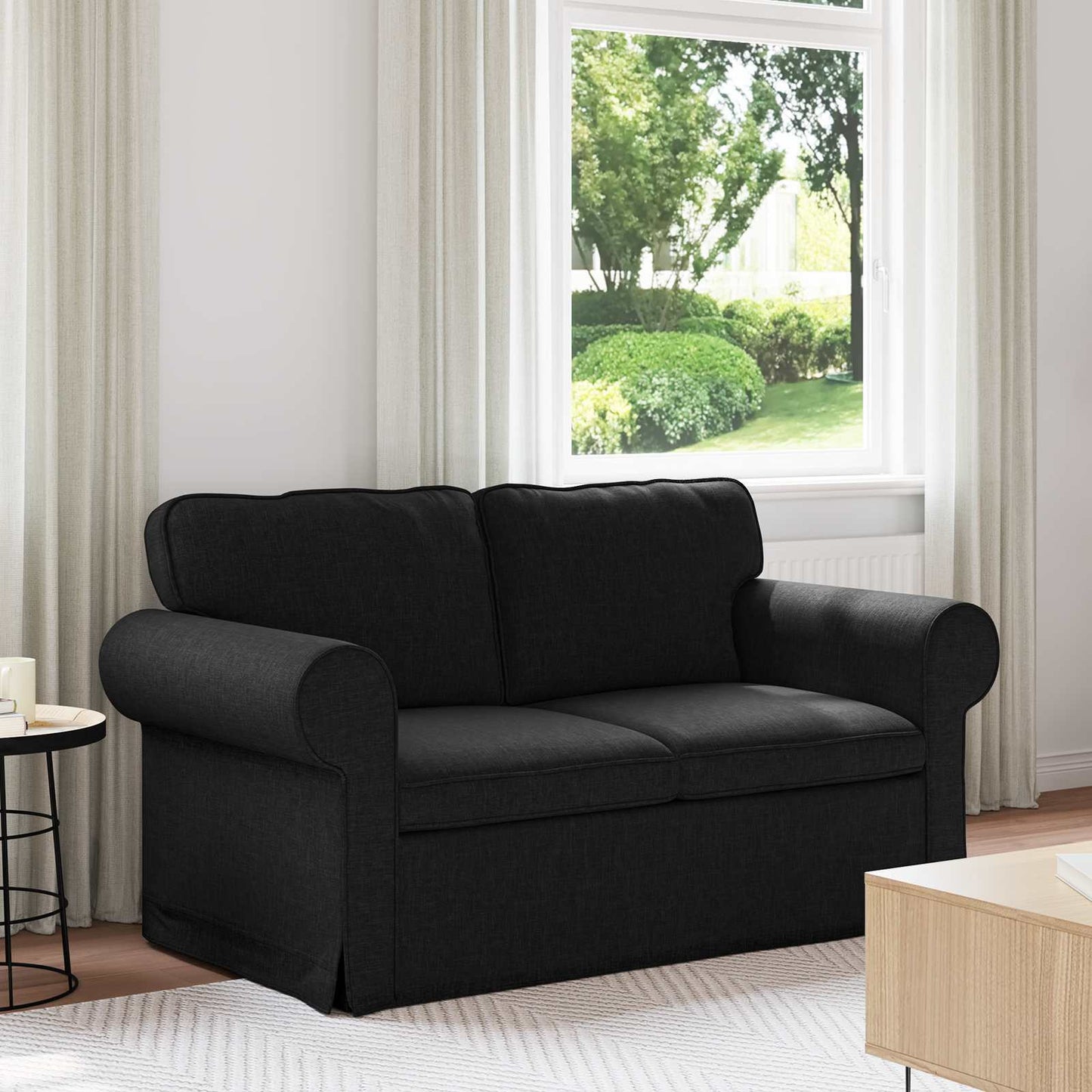 Sofa Schwarz 155 x 82 x 80 cm Stoff