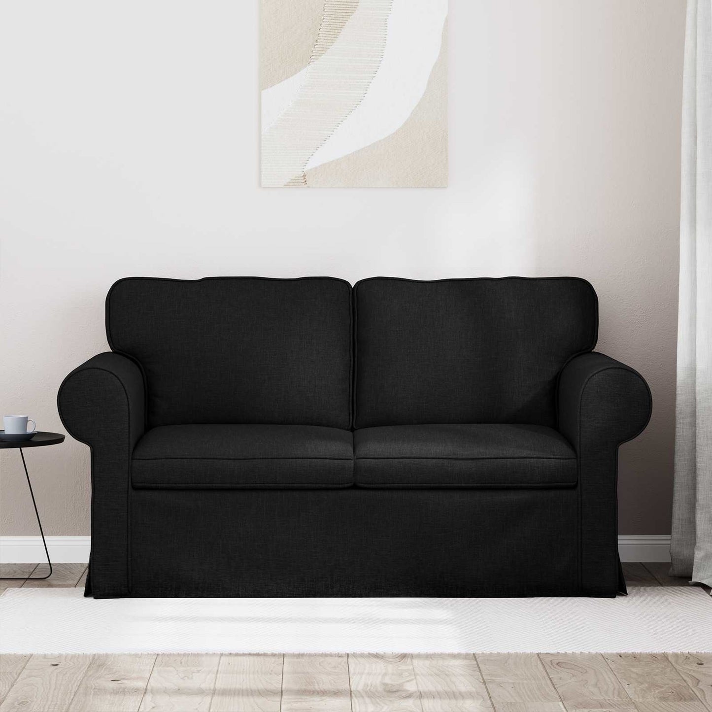 Sofa Schwarz 155 x 82 x 80 cm Stoff