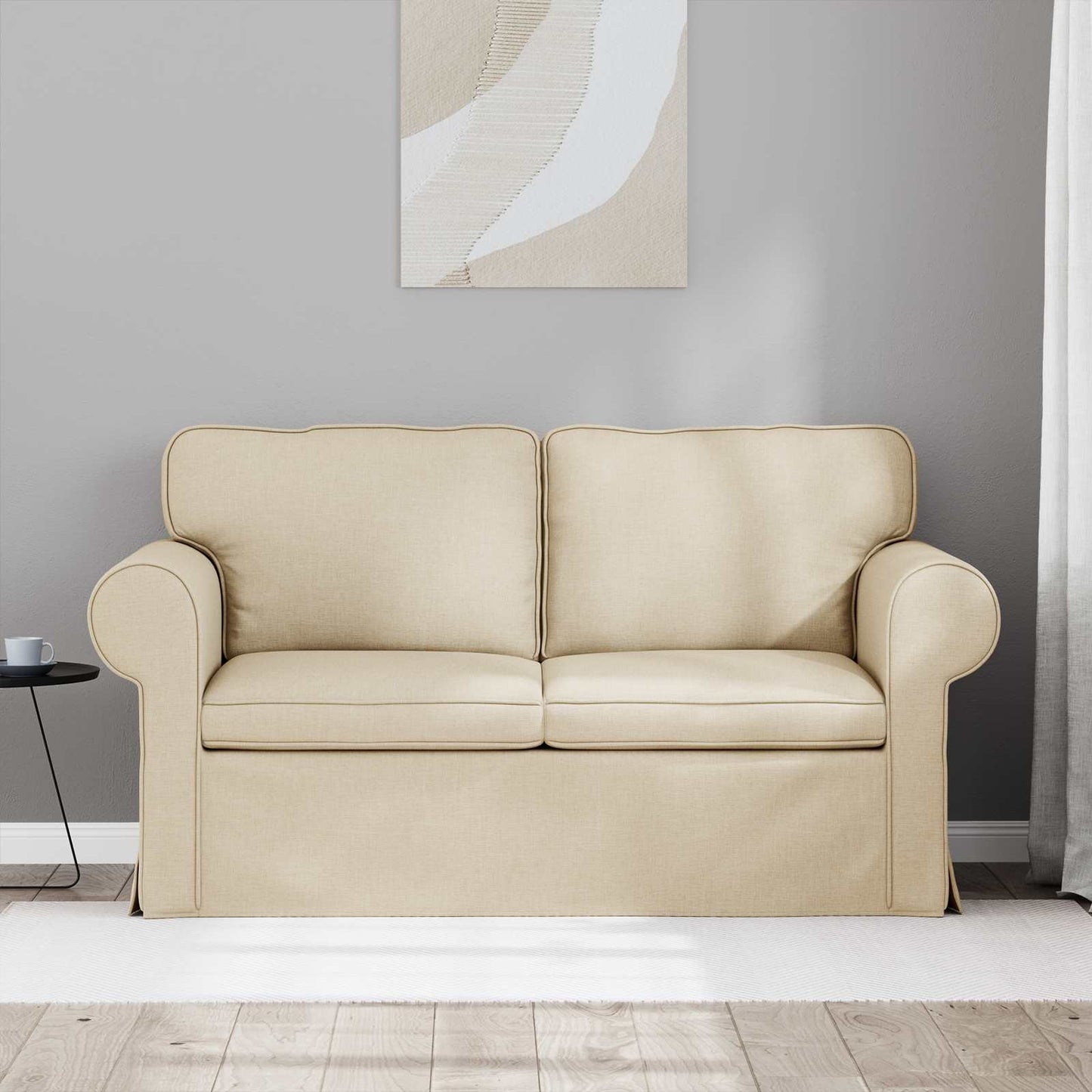 Sofa Creme 155 x 82 x 80 cm Stoff