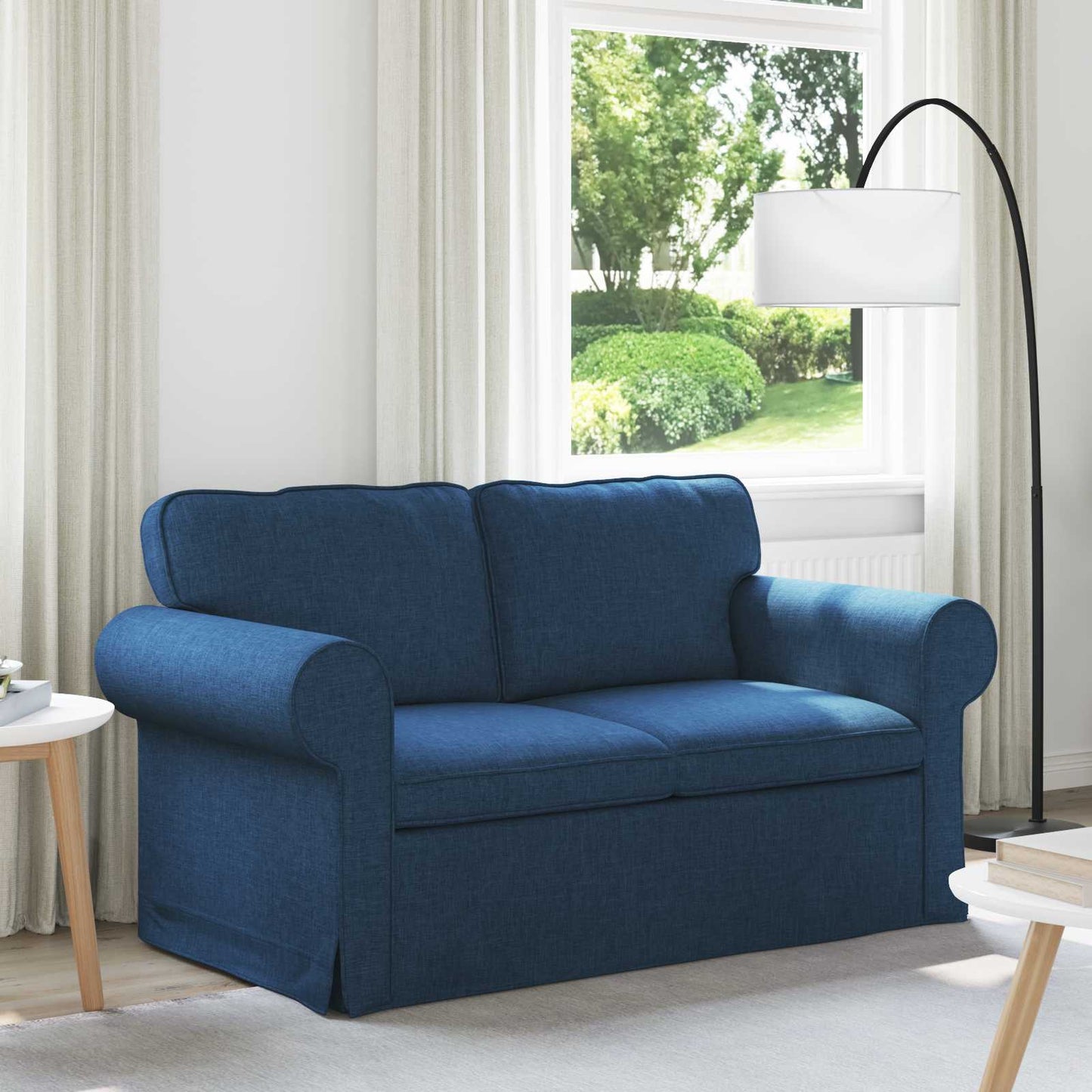 Sofa Blau 155 x 82 x 80 cm Stoff