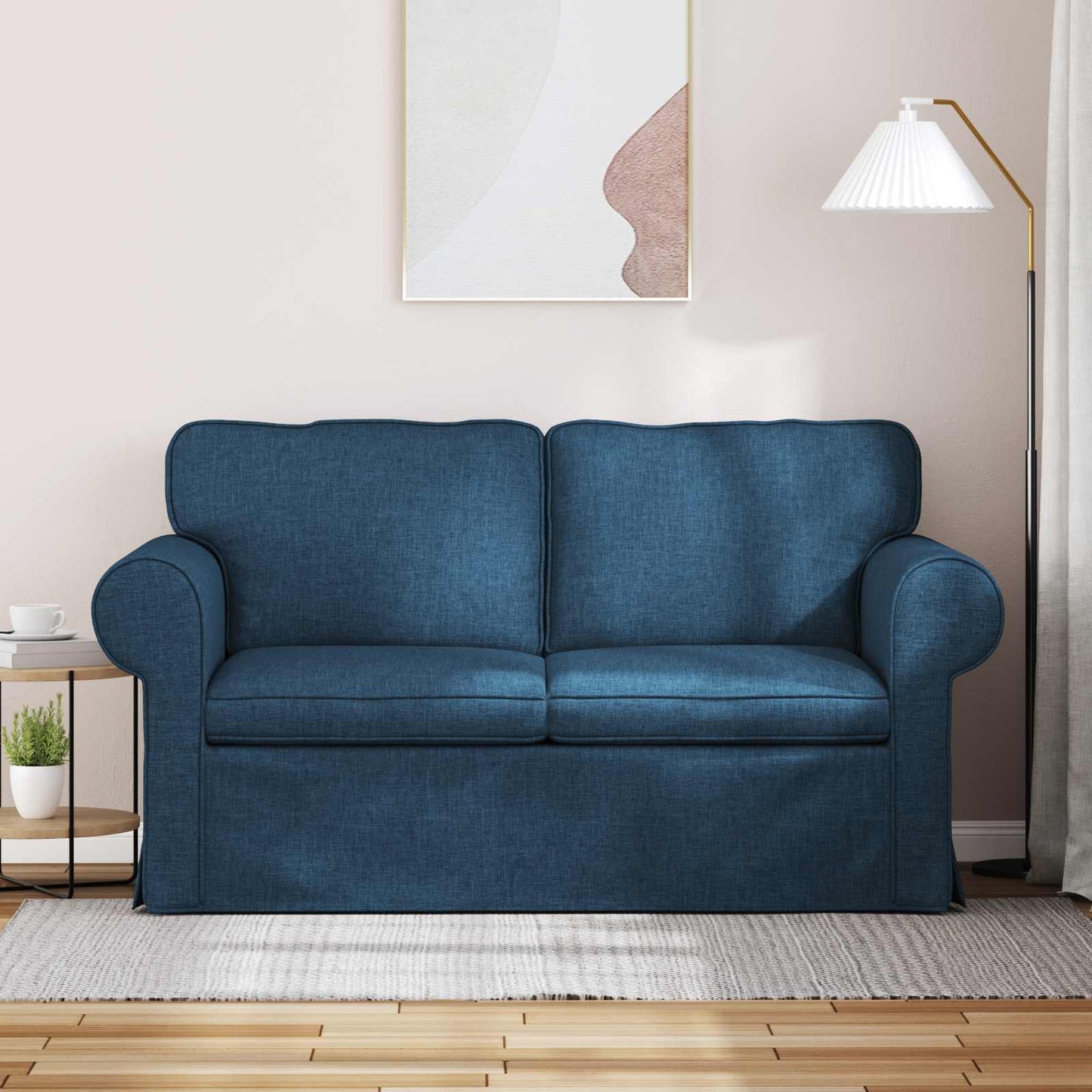 Sofa Blau 155 x 82 x 80 cm Stoff