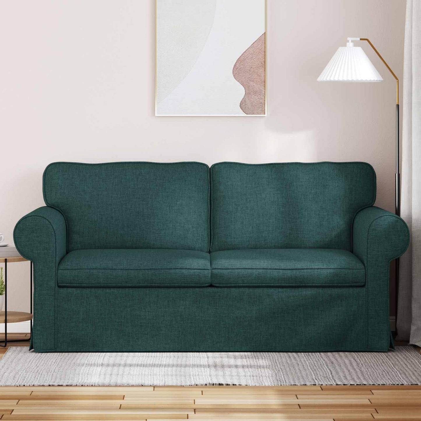 Sofa Dunkelgrün 175 x 82 x 80 cm Stoff