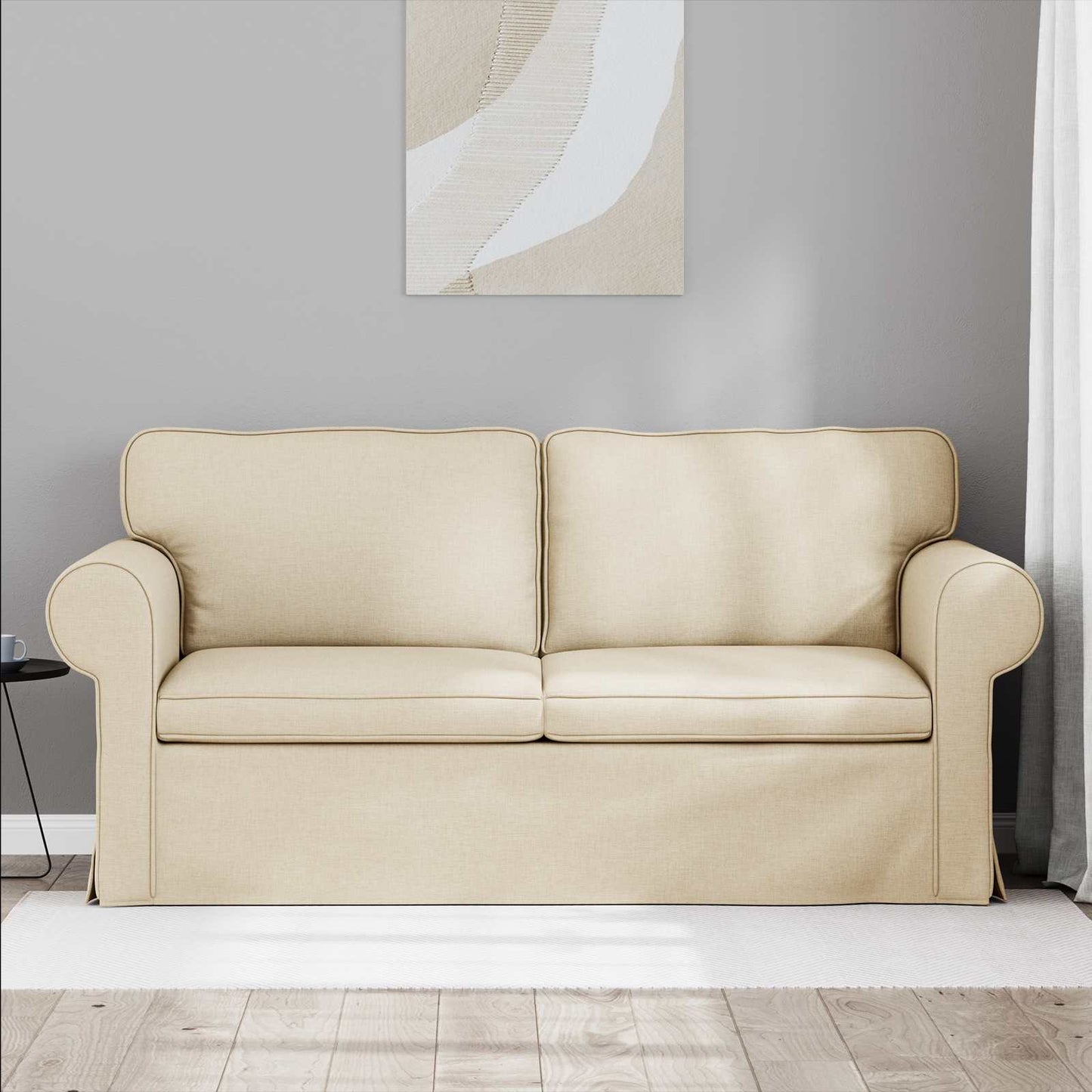 Sofa Creme 175 x 82 x 80 cm Stoff