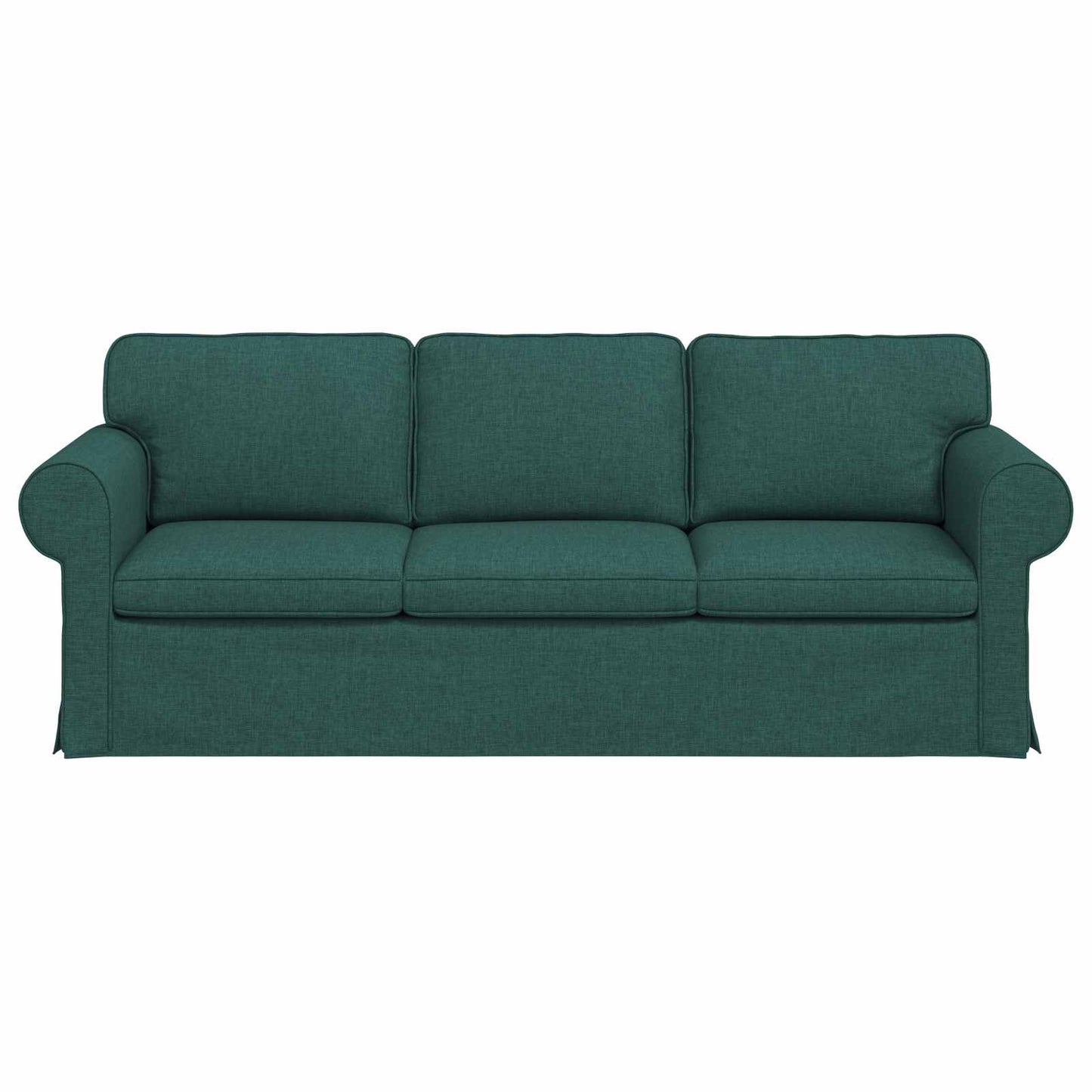 Sofa Dunkelgrün 215 x 82 x 80 cm Stoff