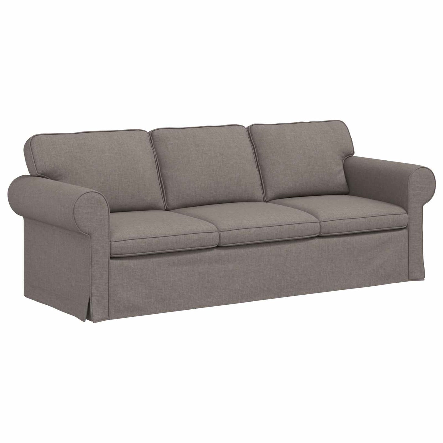 Sofa Taupe 215 x 82 x 80 cm Stoff