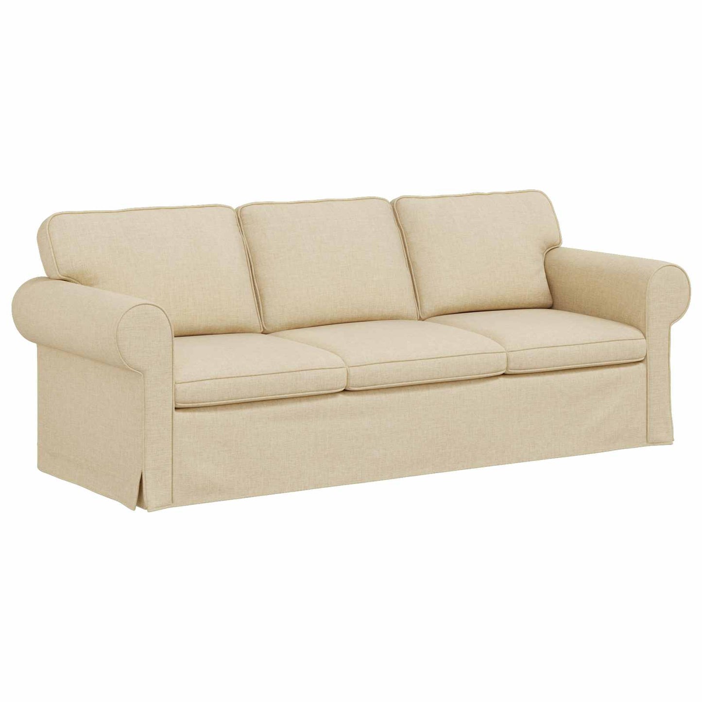 Sofa Creme 215 x 82 x 80 cm Stoff