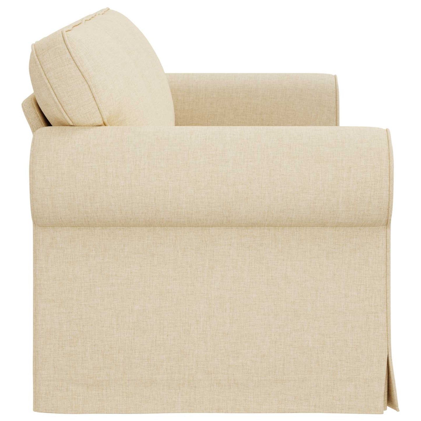 Sofa Creme 215 x 82 x 80 cm Stoff