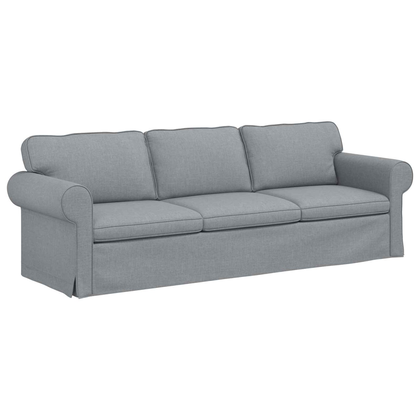 Sofa Hellgrau 245 x 82 x 80 cm Stoff