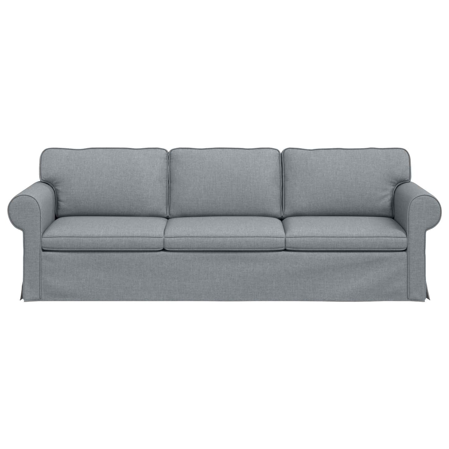Sofa Hellgrau 245 x 82 x 80 cm Stoff